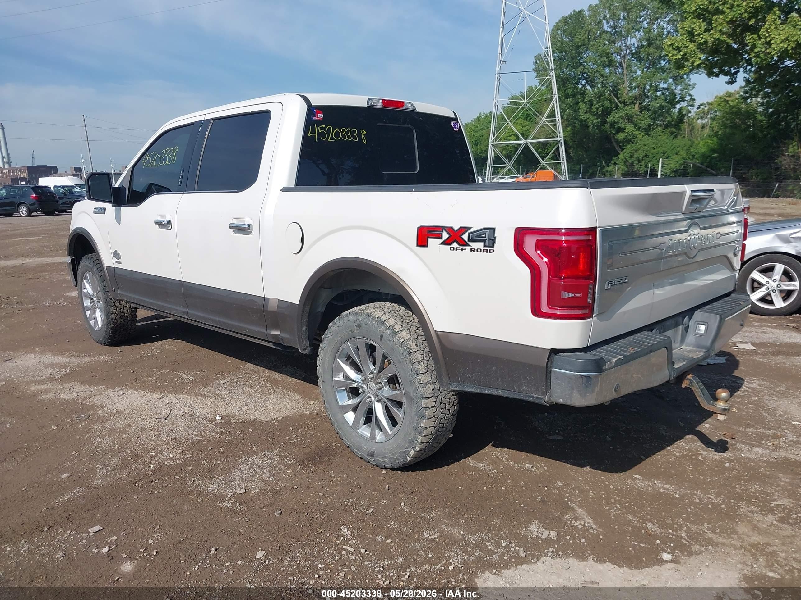 2015 Ford F-150 King Ranch White vin: 1FTEW1EG7FFB22795