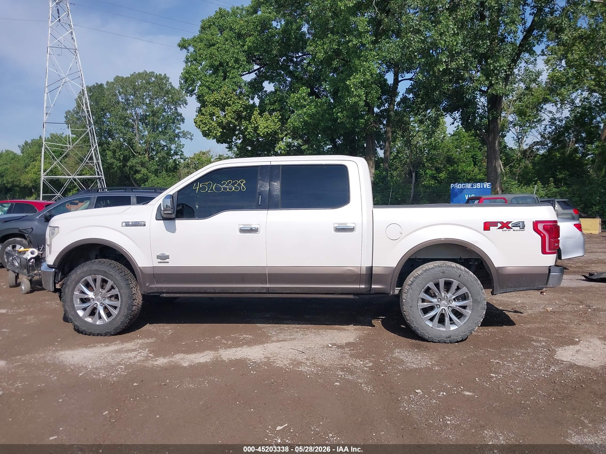 2015 Ford F-150 King Ranch White vin: 1FTEW1EG7FFB22795