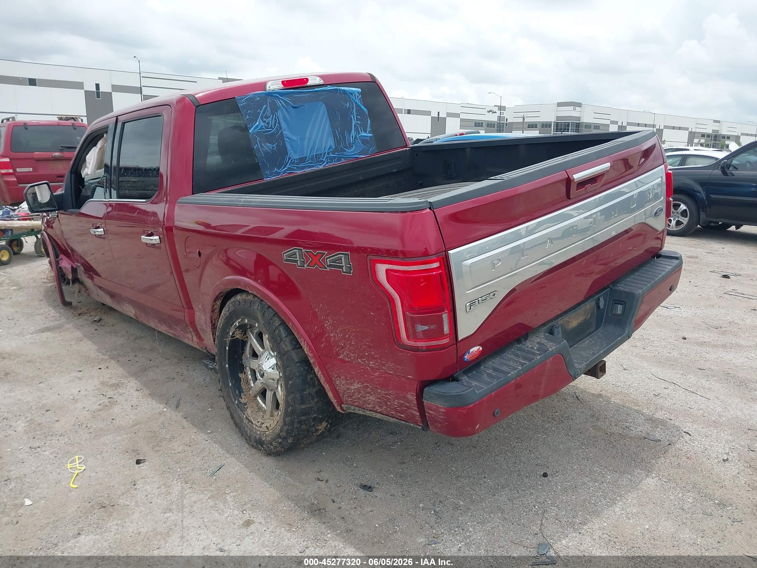 2015 Ford F-150 Platinum Maroon vin: 1FTEW1EG7FFD07879