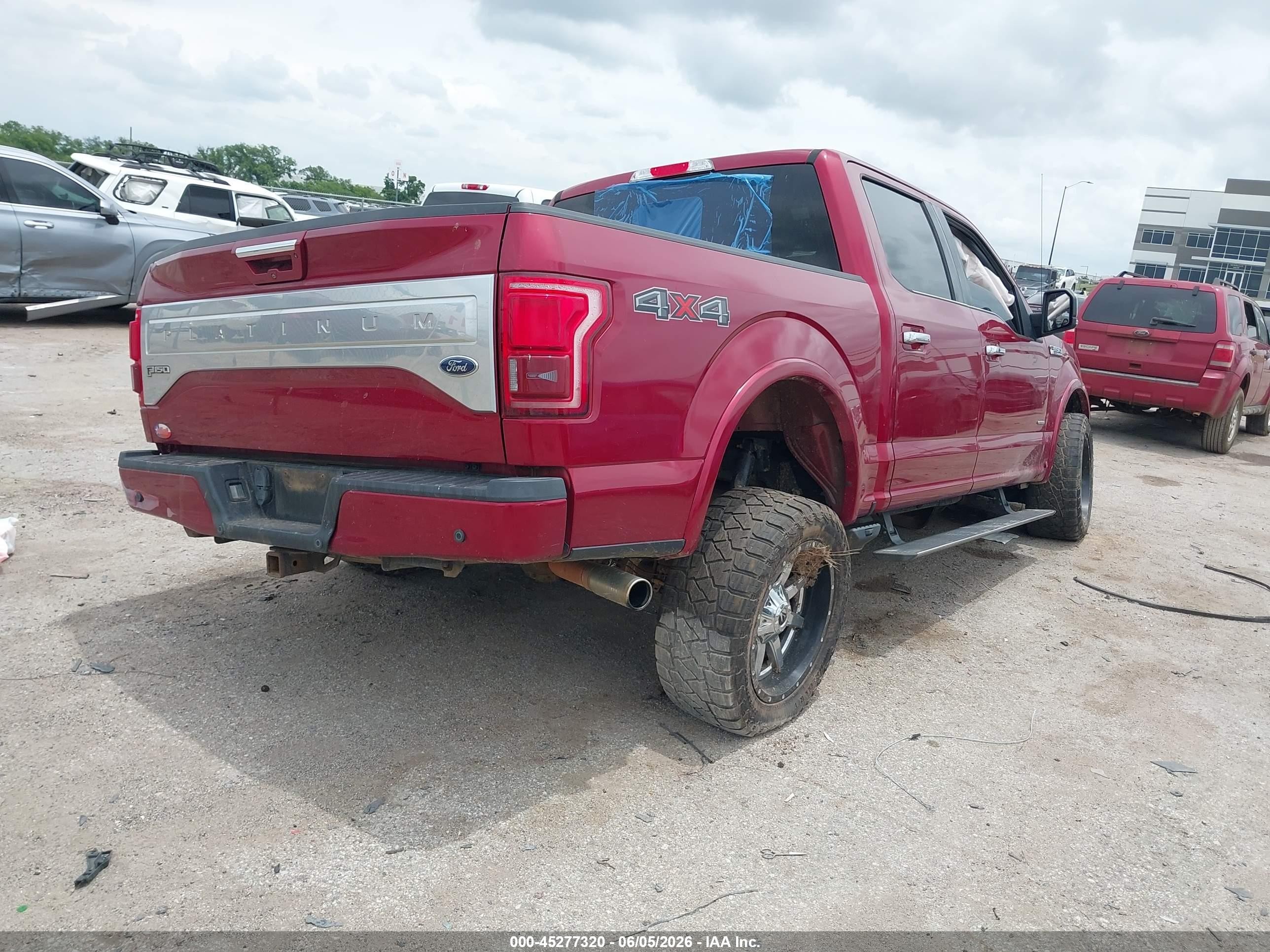 2015 Ford F-150 Platinum Maroon vin: 1FTEW1EG7FFD07879