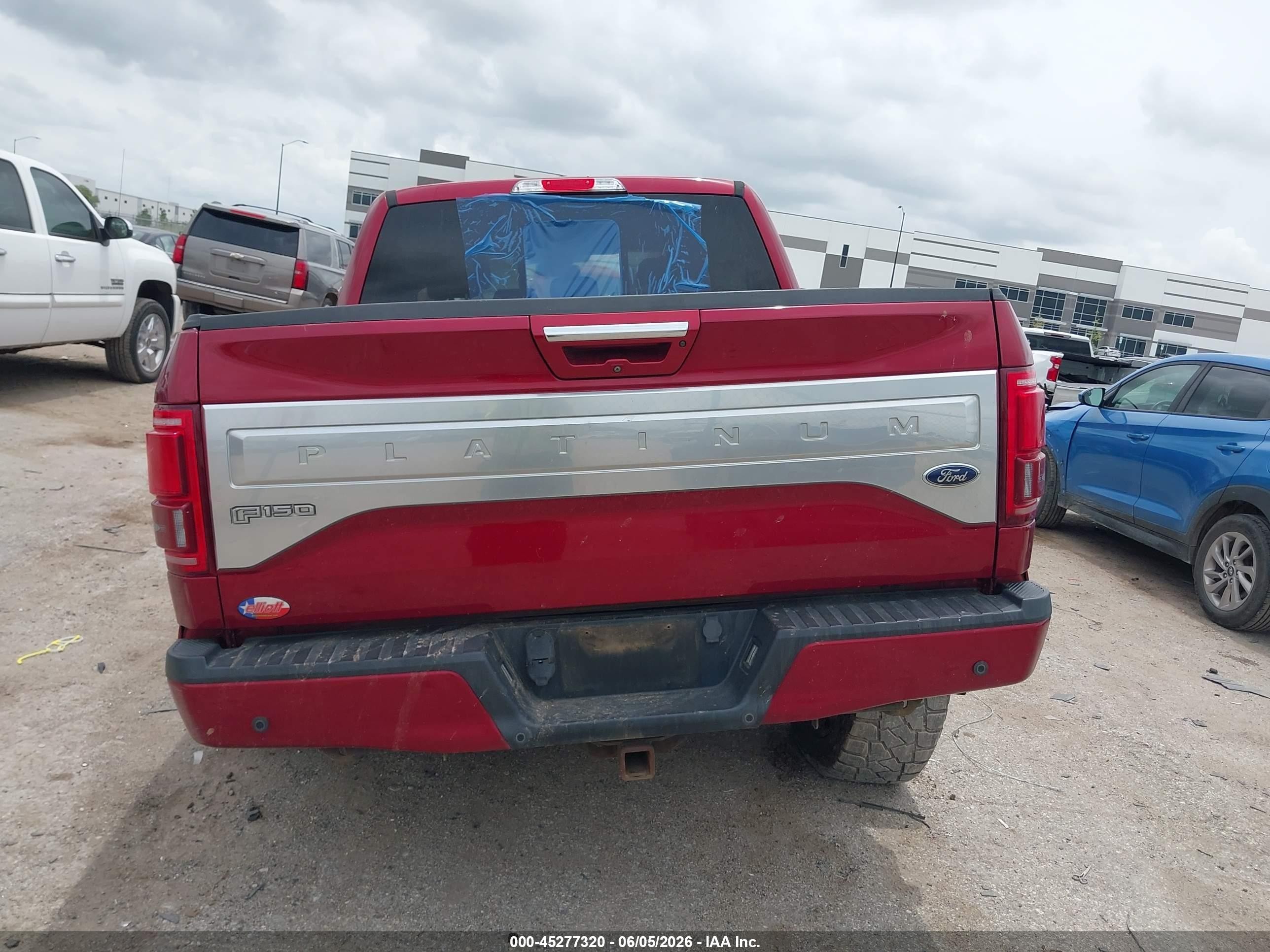 2015 Ford F-150 Platinum Maroon vin: 1FTEW1EG7FFD07879