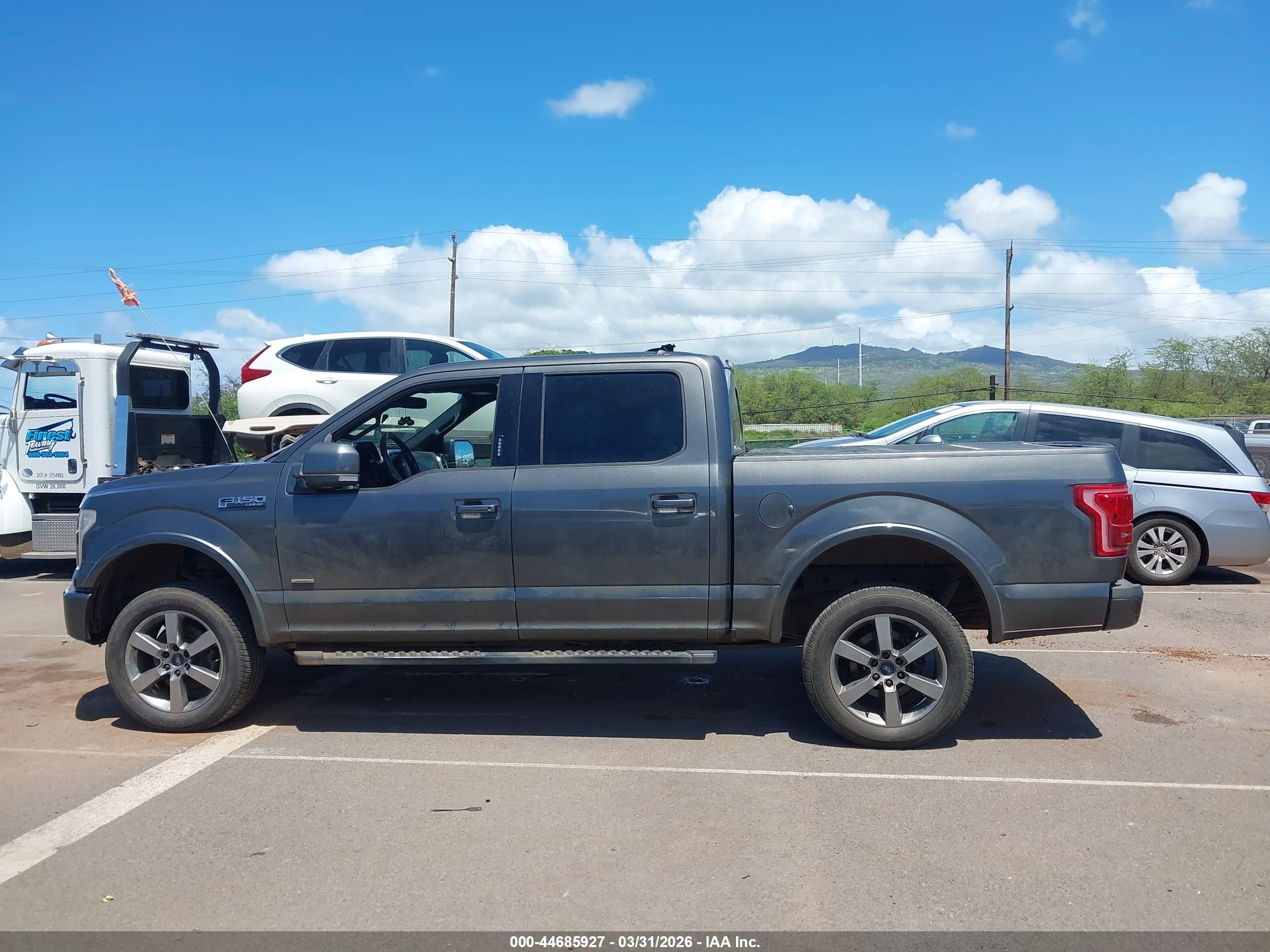 2015 Ford F-150 Lariat Black vin: 1FTEW1EG7FKD41487