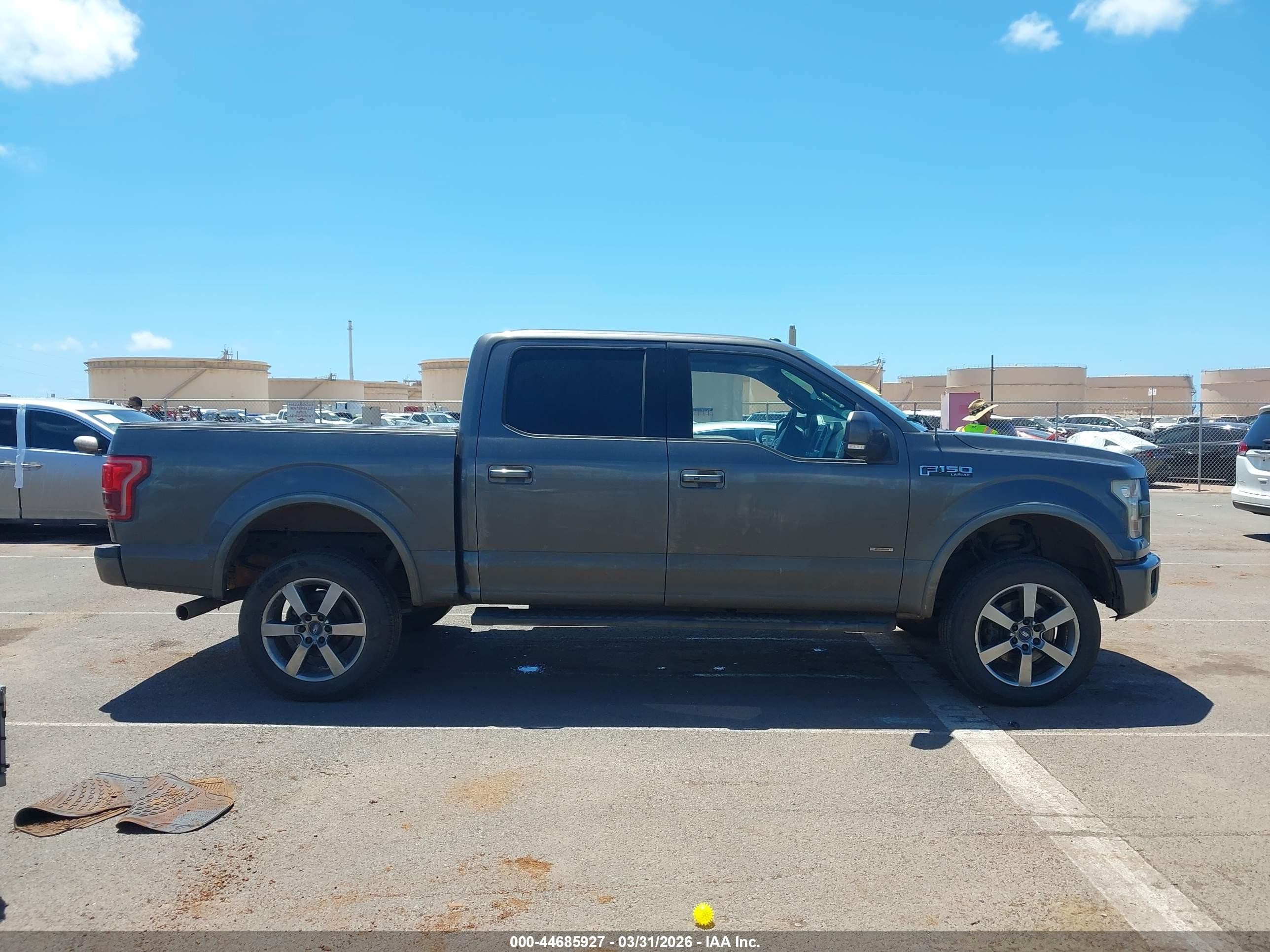 2015 Ford F-150 Lariat Black vin: 1FTEW1EG7FKD41487