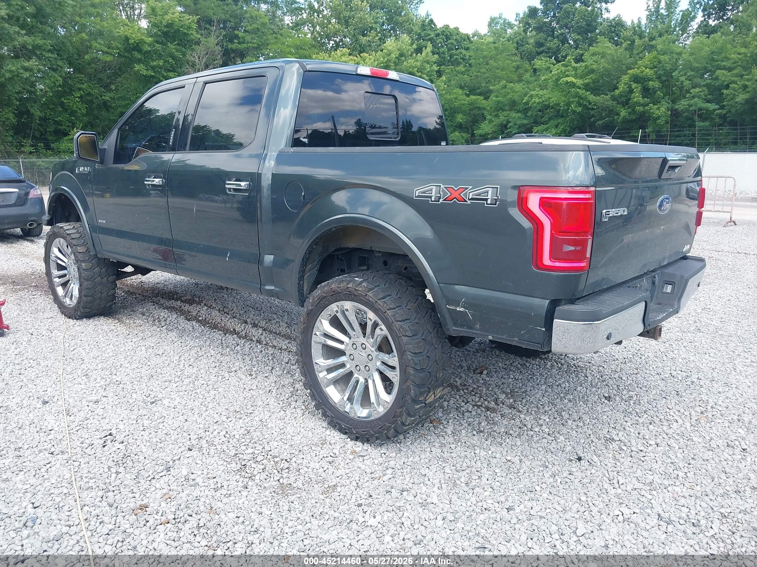 2015 Ford F-150 Lariat Black vin: 1FTEW1EG7FKD93699