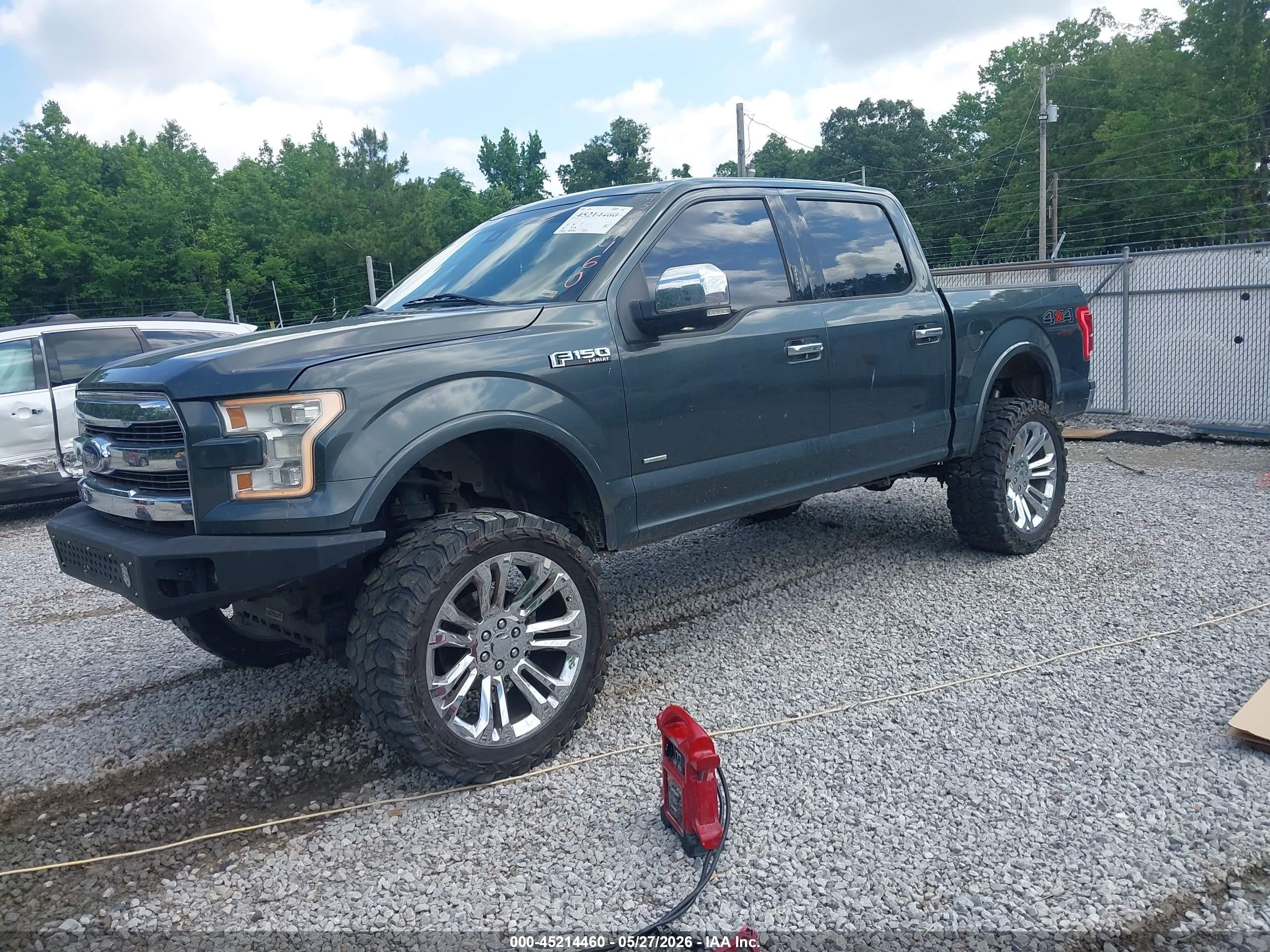 2015 Ford F-150 Lariat Black vin: 1FTEW1EG7FKD93699