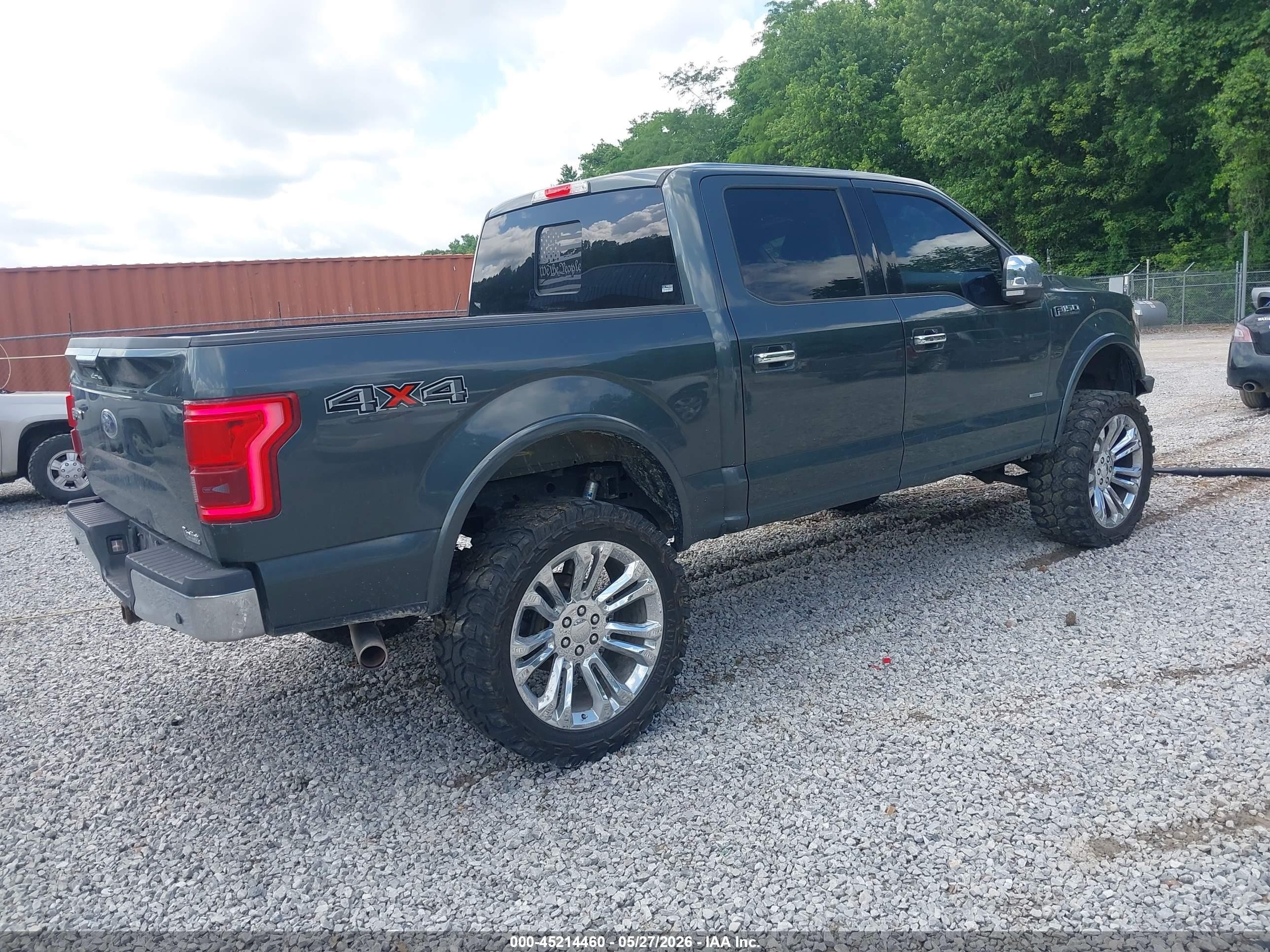 2015 Ford F-150 Lariat Black vin: 1FTEW1EG7FKD93699