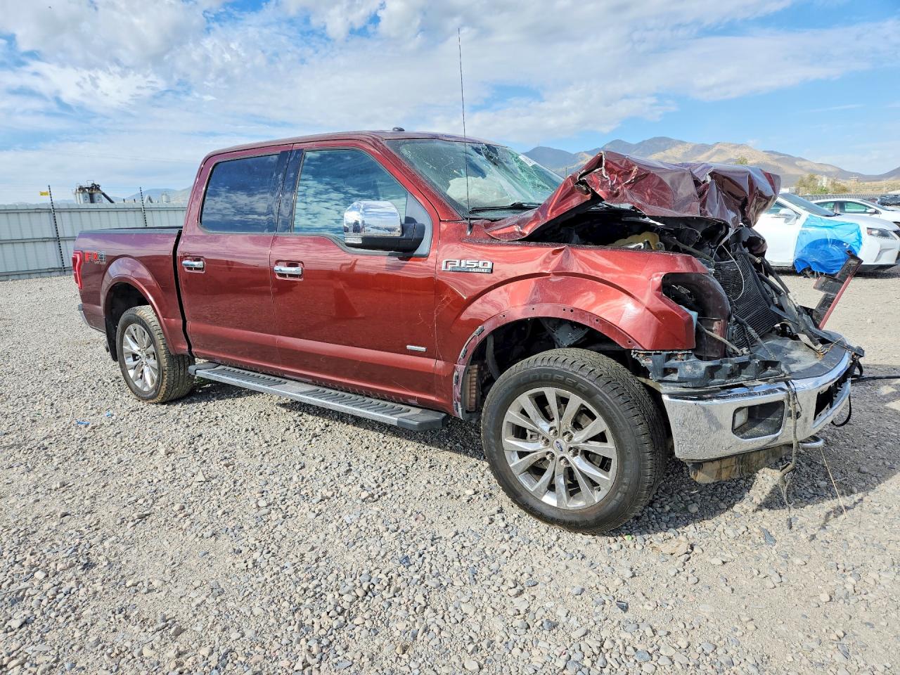 2015 Ford F150 Supercrew Burgundy vin: 1FTEW1EG7FKF10293