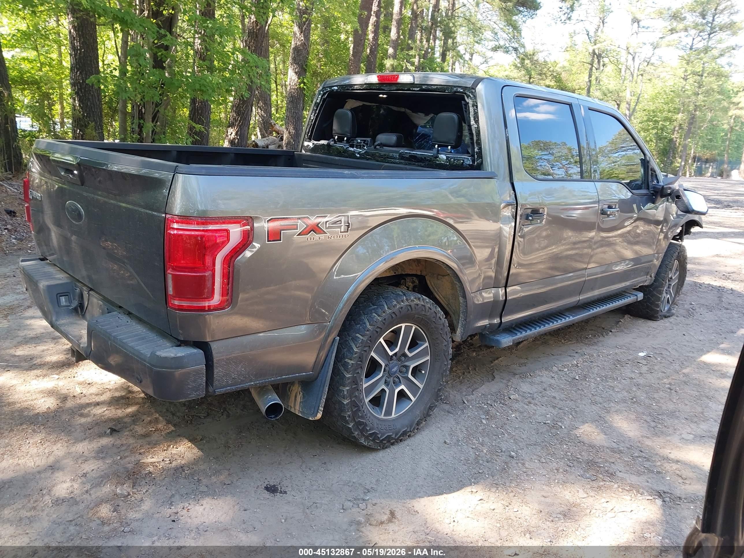 2015 Ford F-150 Lariat Gray vin: 1FTEW1EG8FFA75292