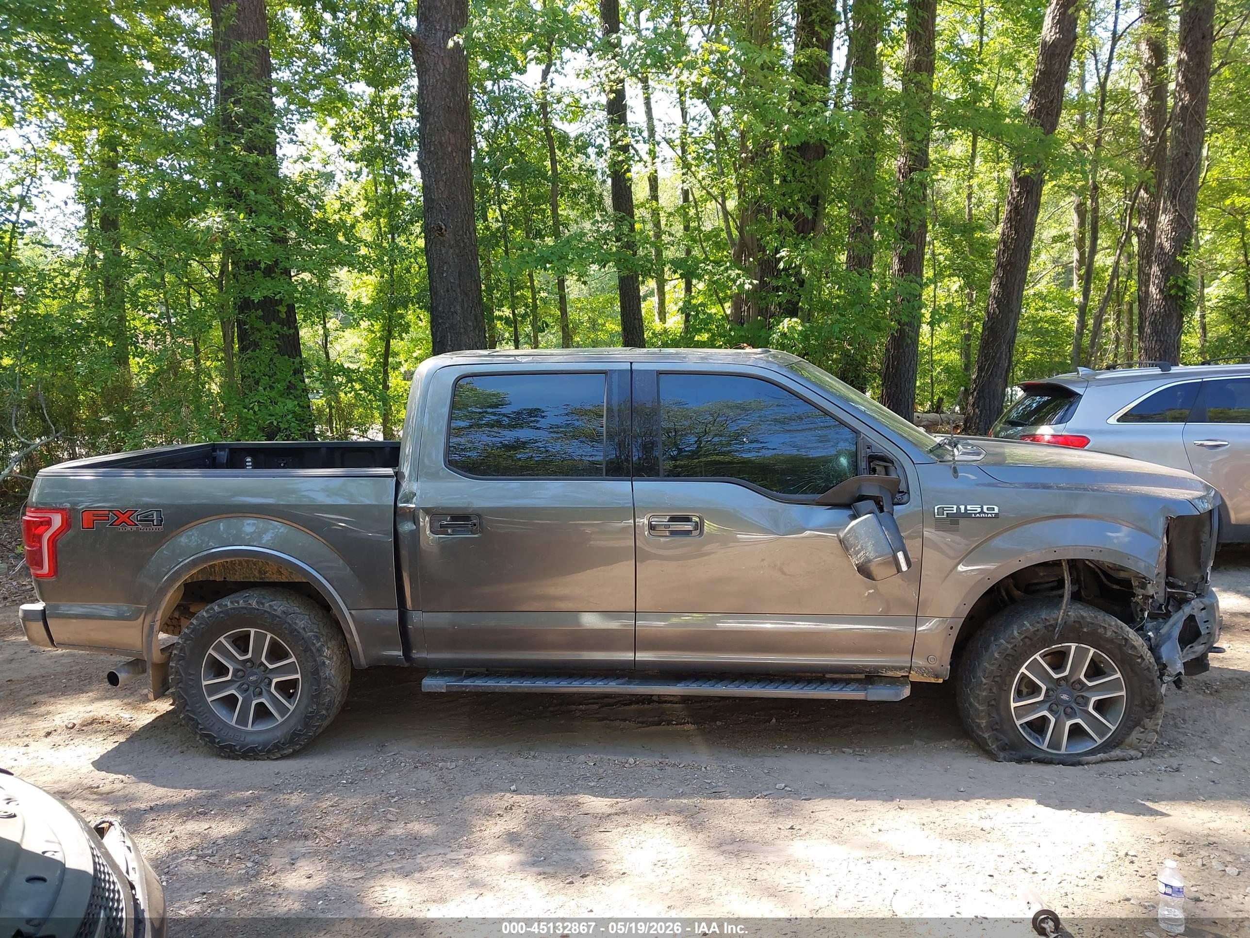 2015 Ford F-150 Lariat Gray vin: 1FTEW1EG8FFA75292