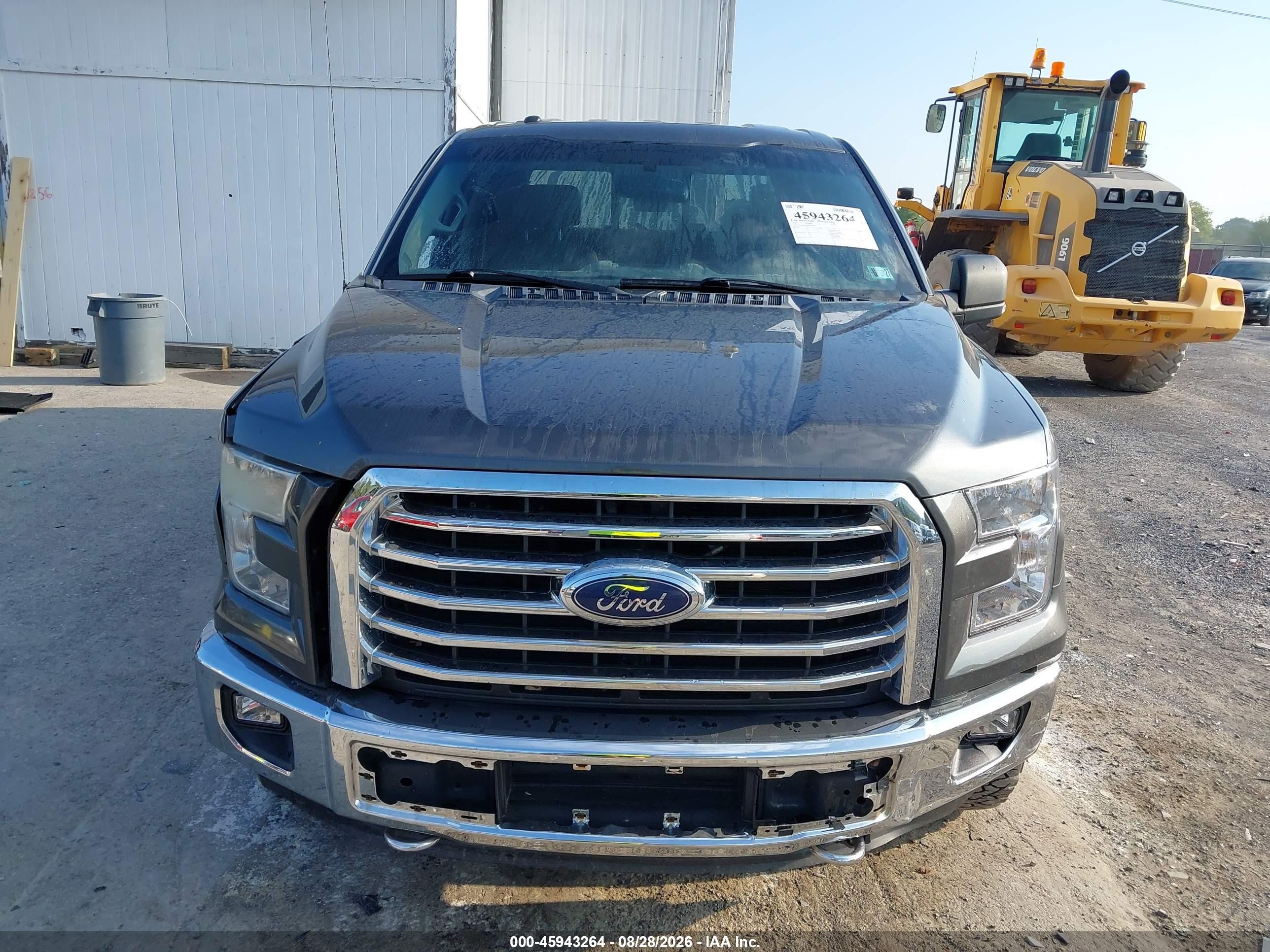 2015 Ford F150 Supercrew Gray vin: 1FTEW1EG8FFB18223