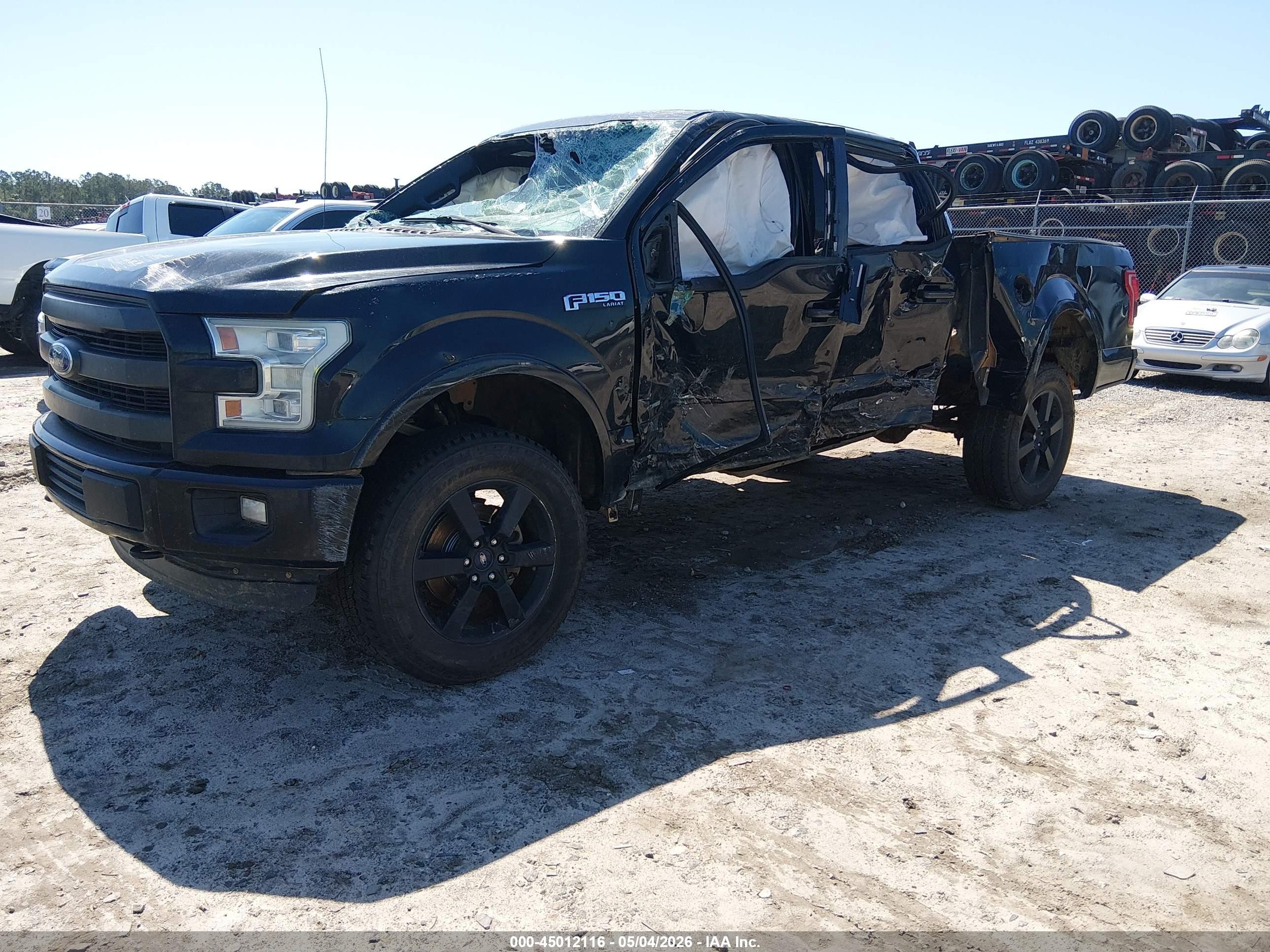 2015 Ford F-150 Lariat Black vin: 1FTEW1EG8FFB55076
