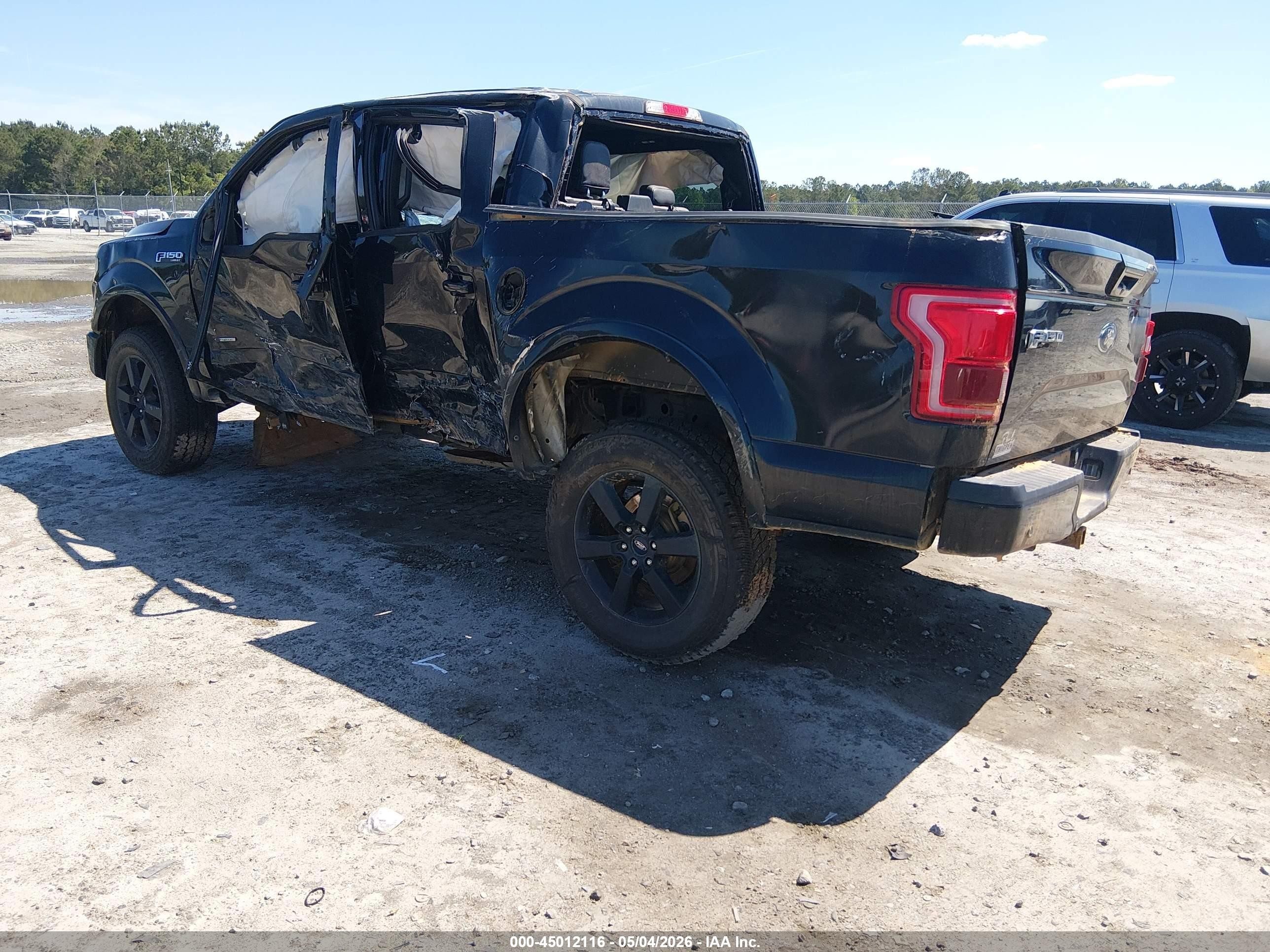 2015 Ford F-150 Lariat Black vin: 1FTEW1EG8FFB55076