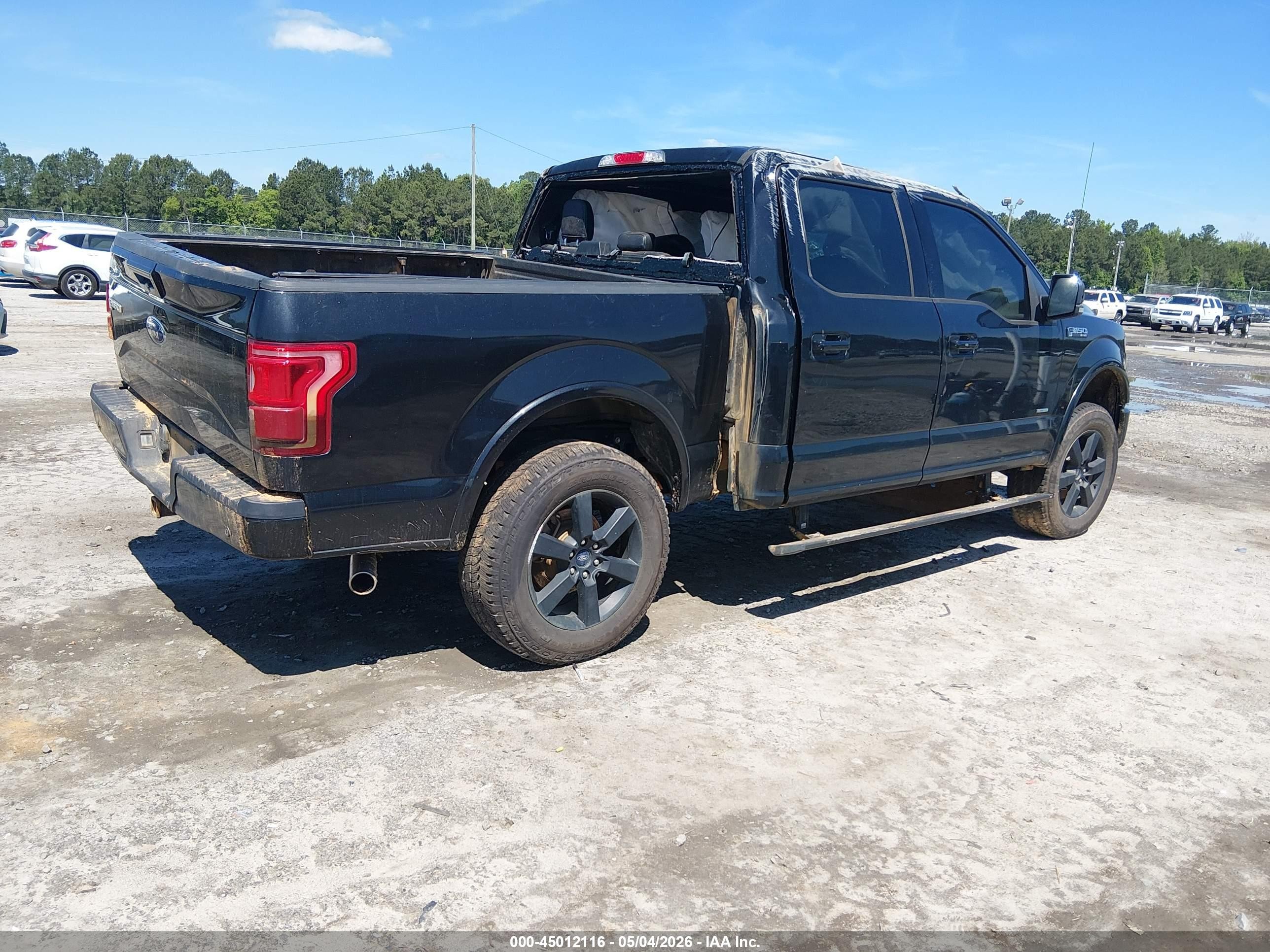 2015 Ford F-150 Lariat Black vin: 1FTEW1EG8FFB55076