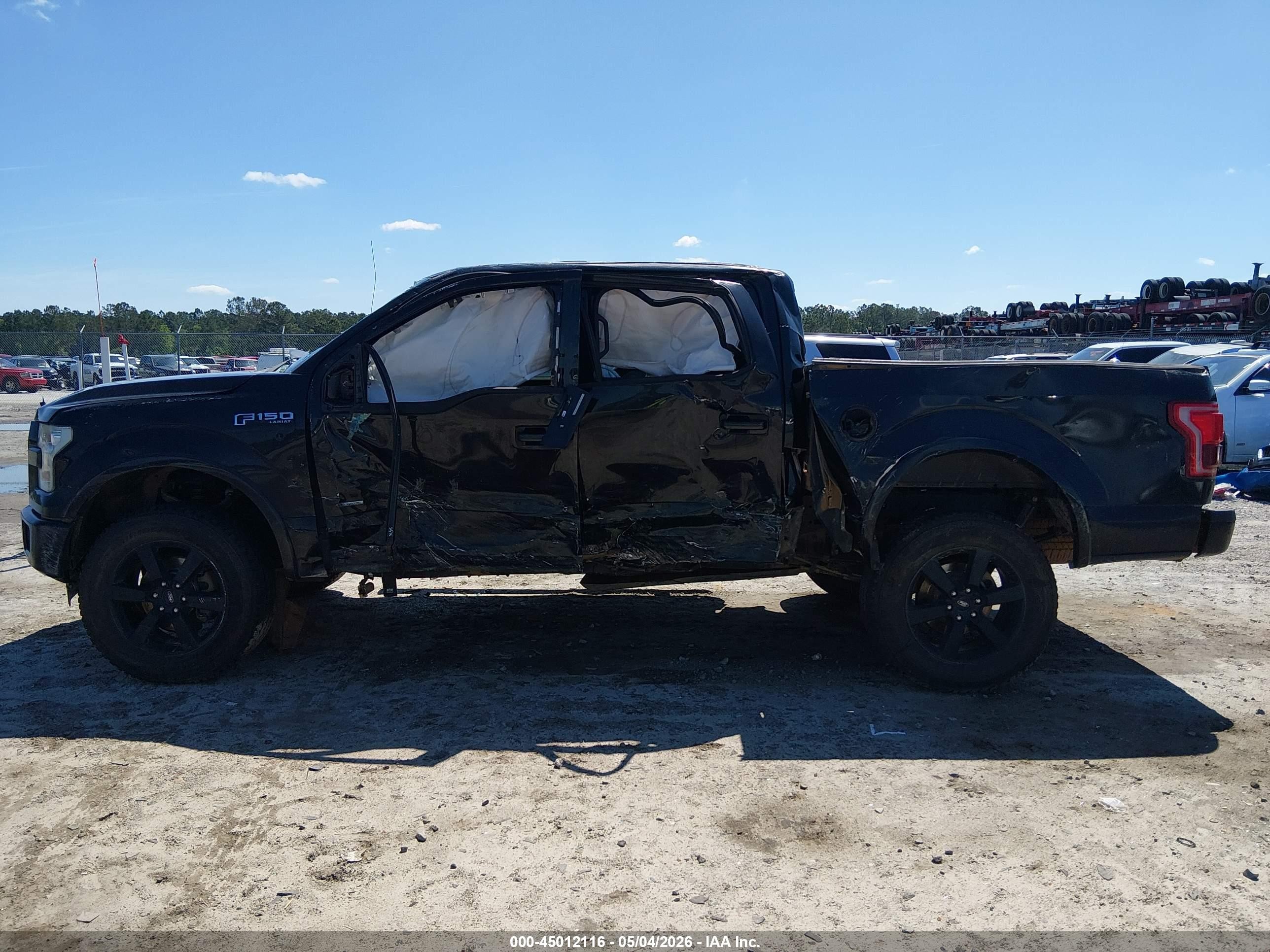 2015 Ford F-150 Lariat Black vin: 1FTEW1EG8FFB55076