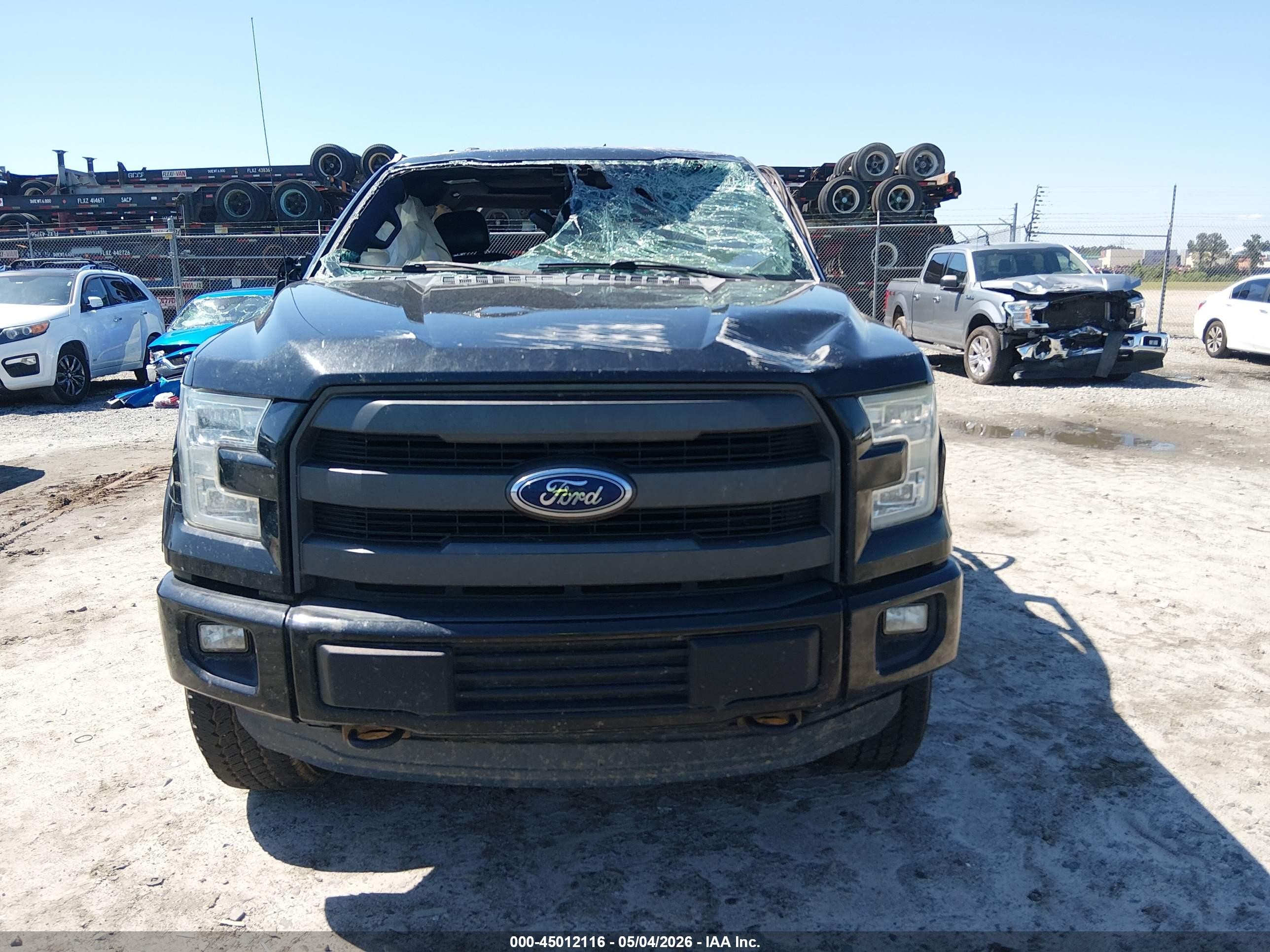 2015 Ford F-150 Lariat Black vin: 1FTEW1EG8FFB55076
