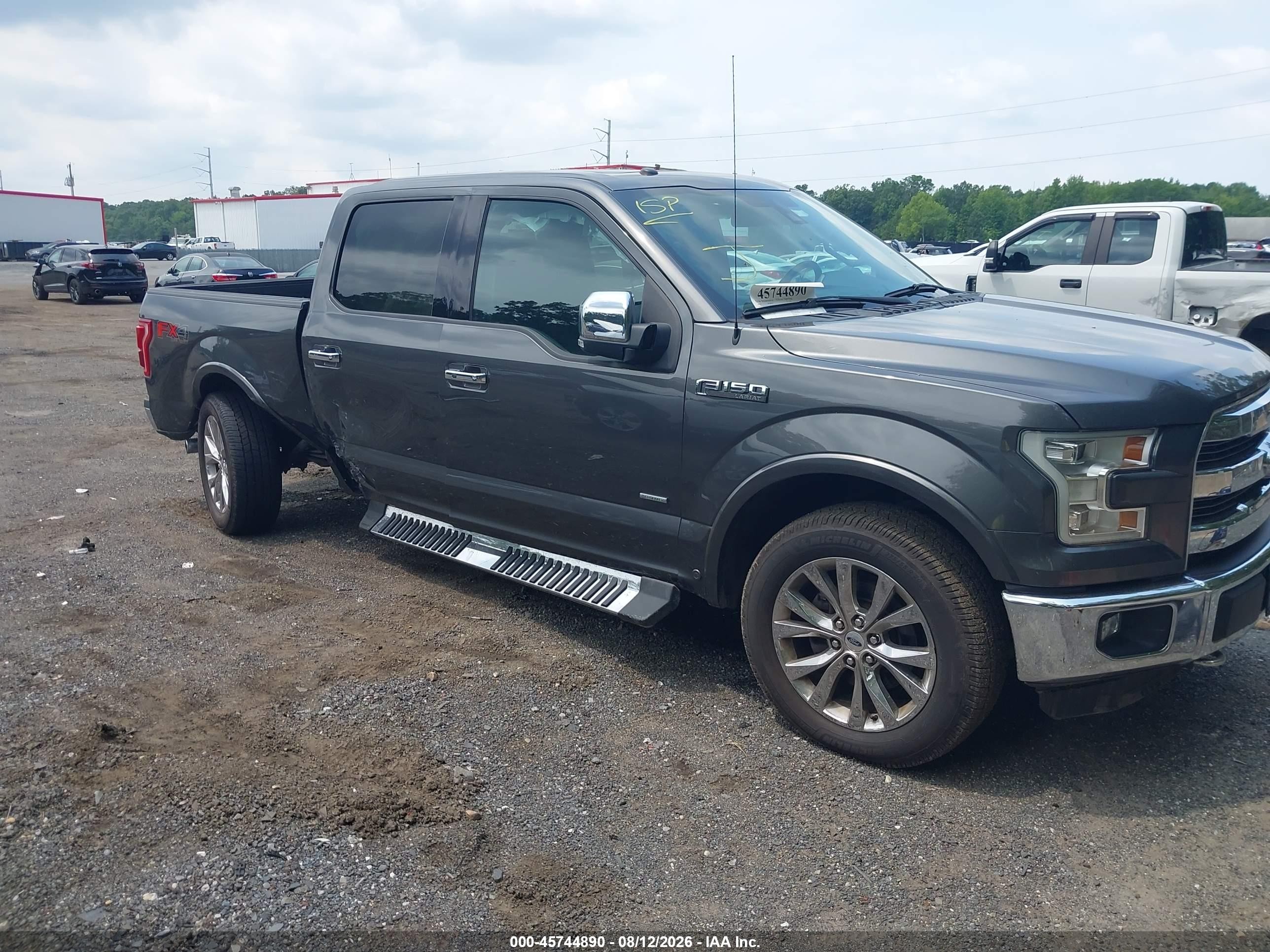 2015 Ford F-150 Lariat Gray vin: 1FTEW1EG8FFB95724