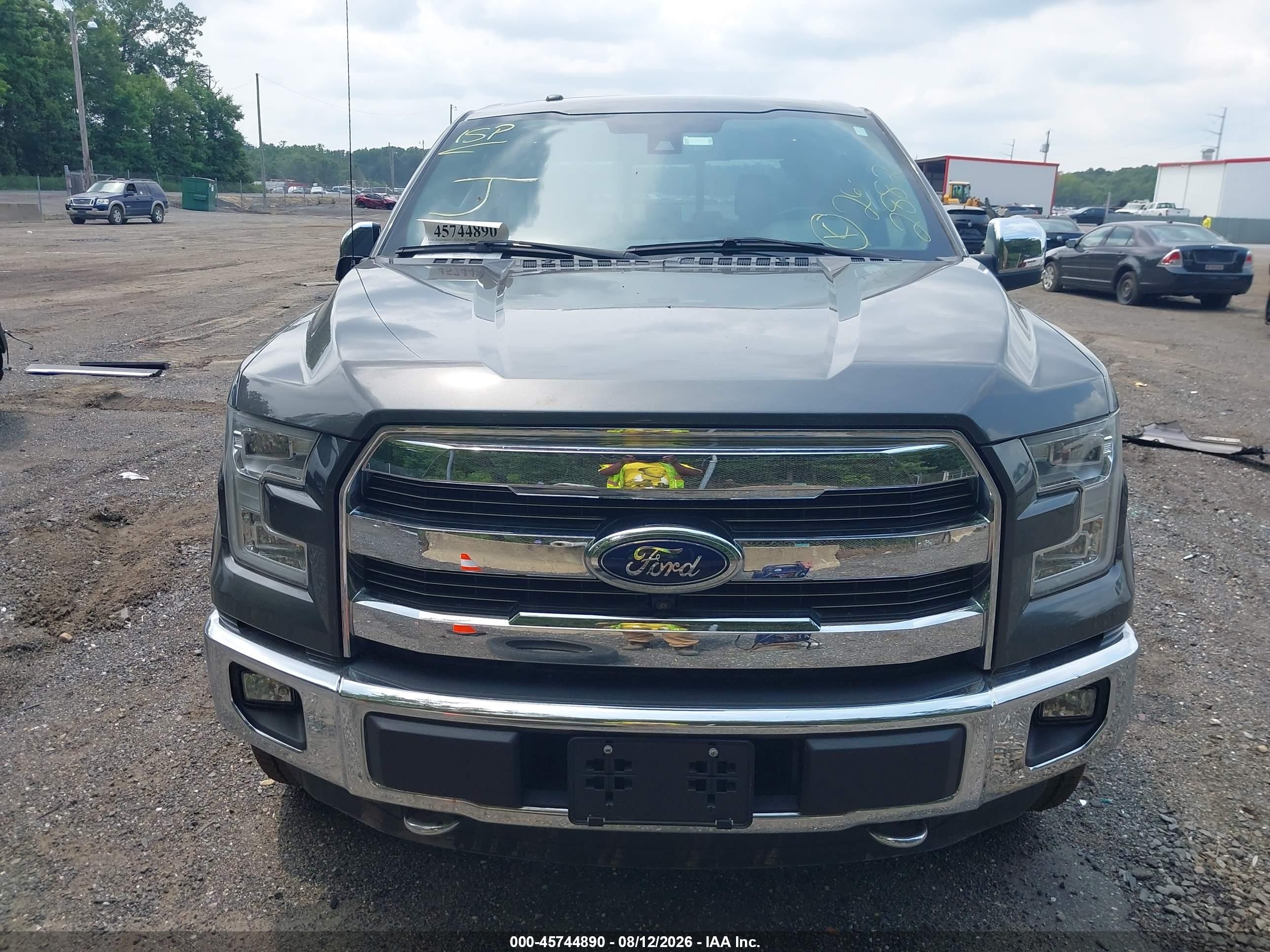 2015 Ford F-150 Lariat Gray vin: 1FTEW1EG8FFB95724