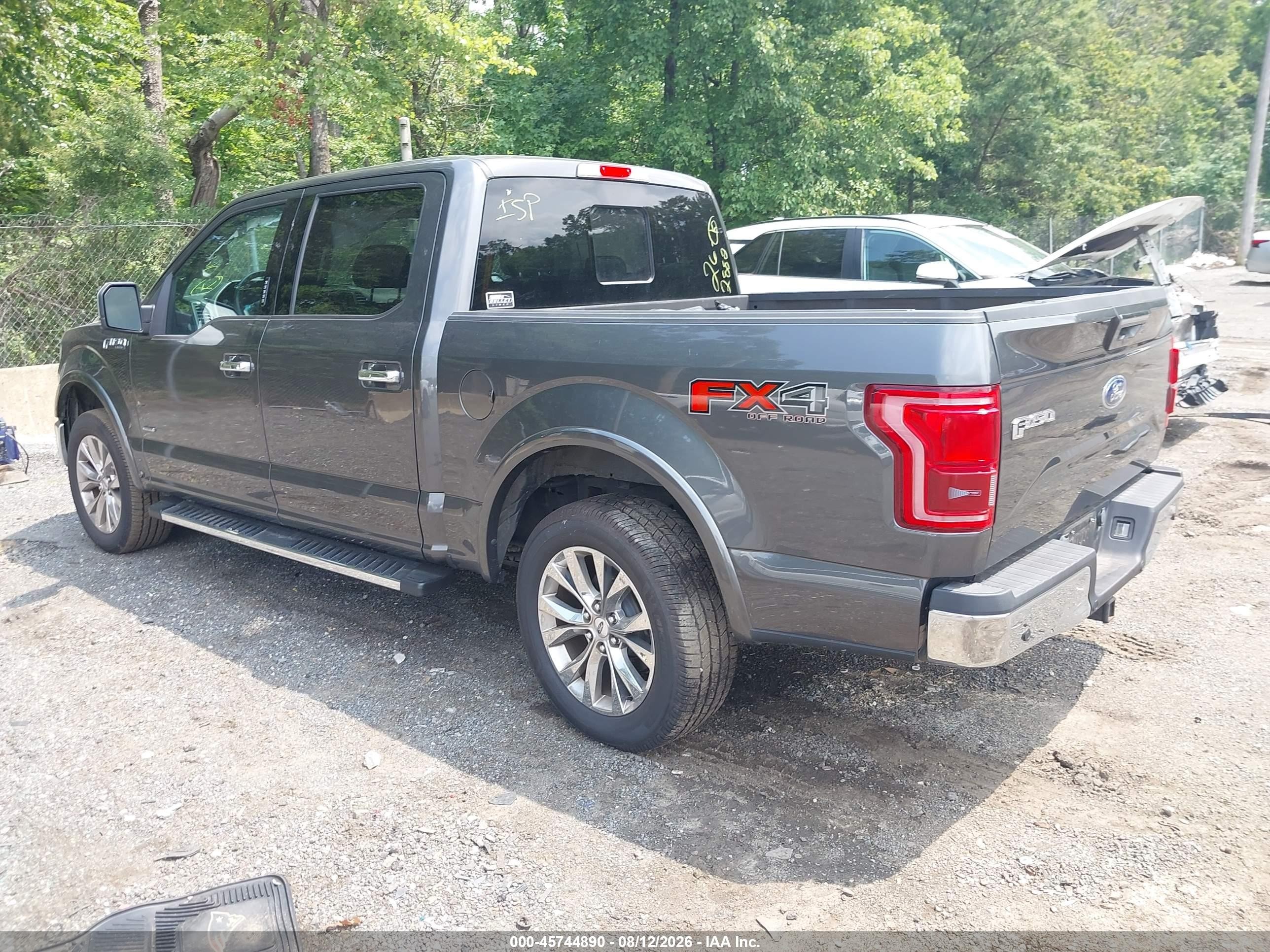2015 Ford F-150 Lariat Gray vin: 1FTEW1EG8FFB95724