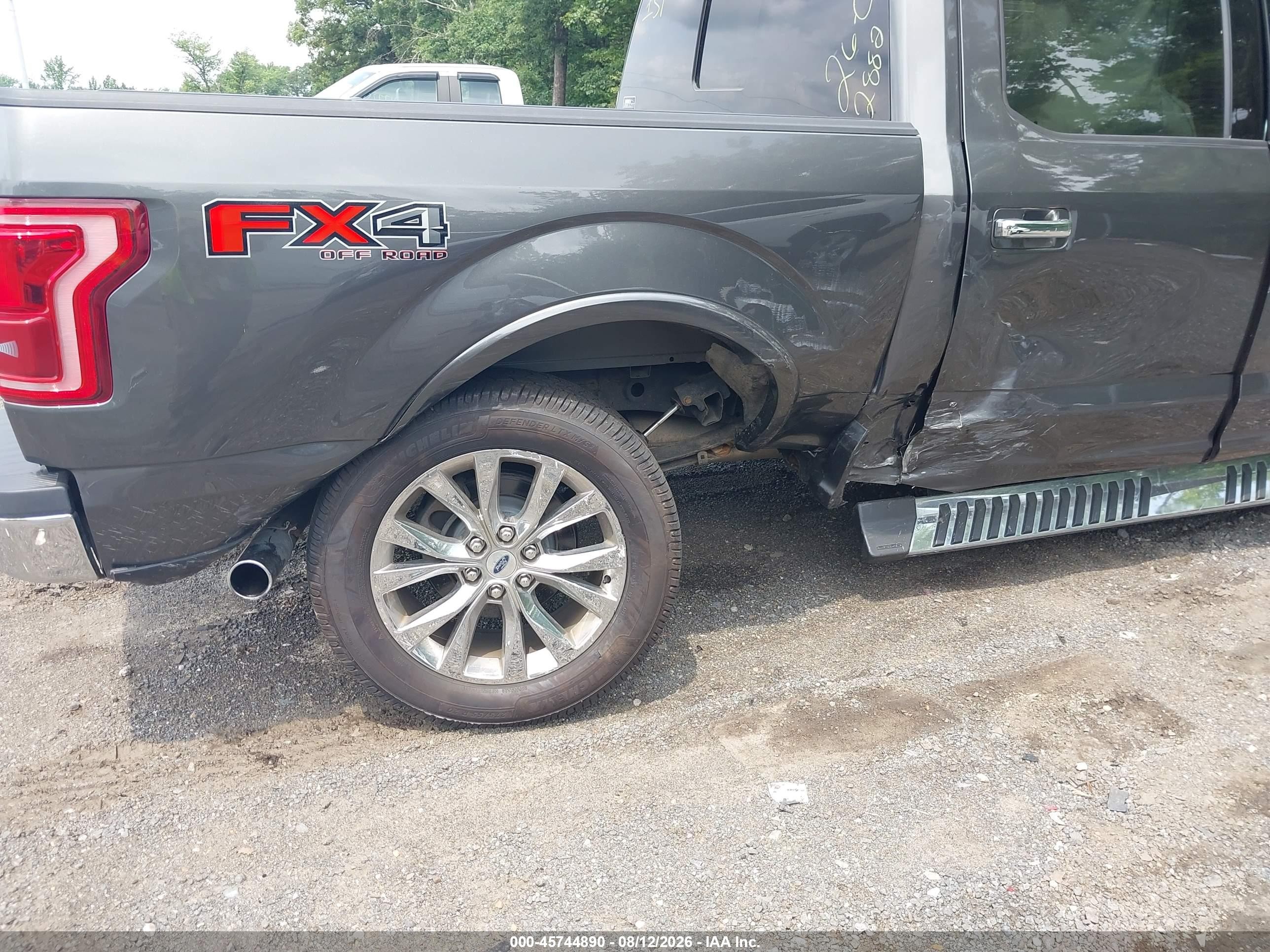 2015 Ford F-150 Lariat Gray vin: 1FTEW1EG8FFB95724