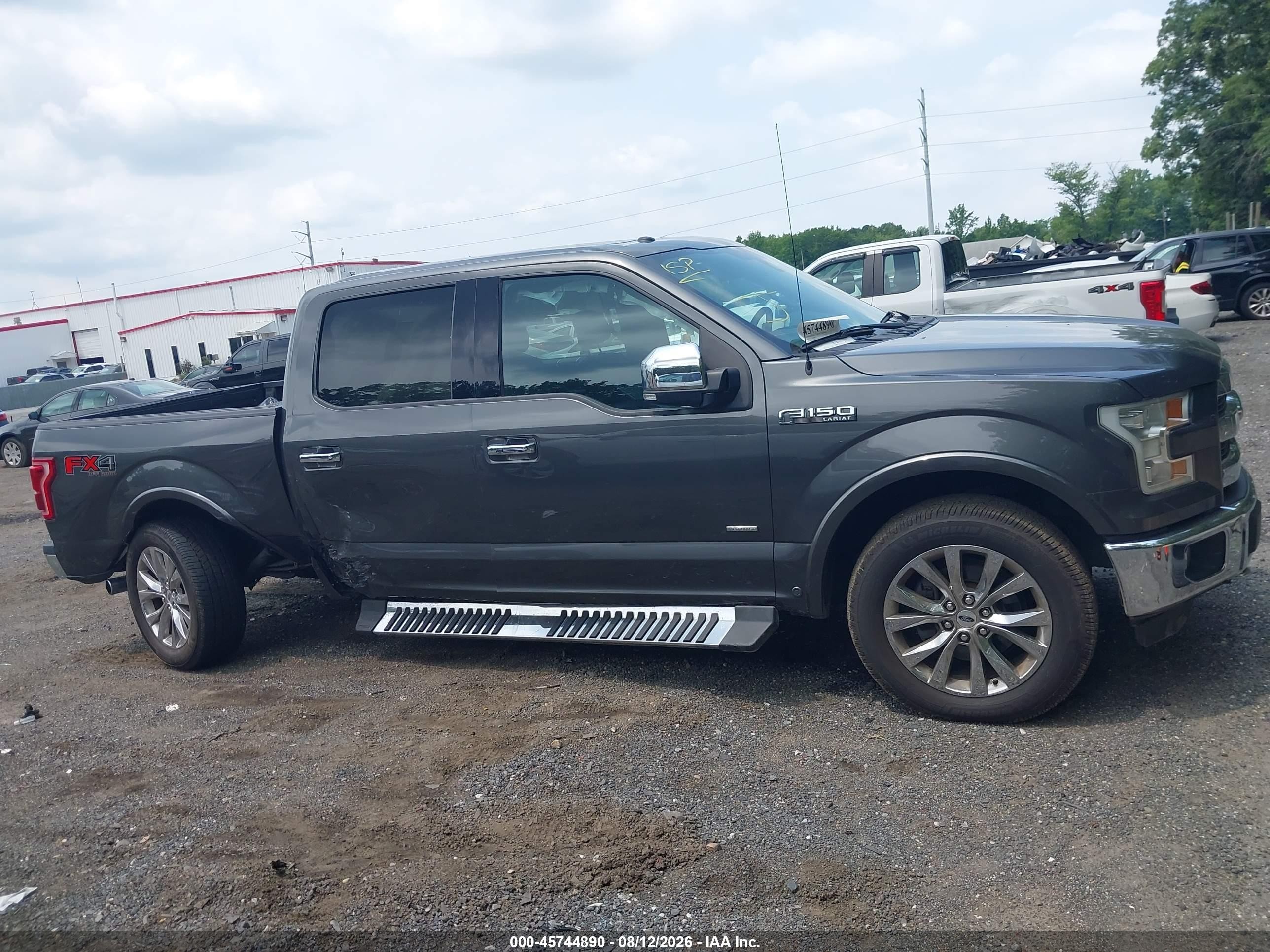 2015 Ford F-150 Lariat Gray vin: 1FTEW1EG8FFB95724