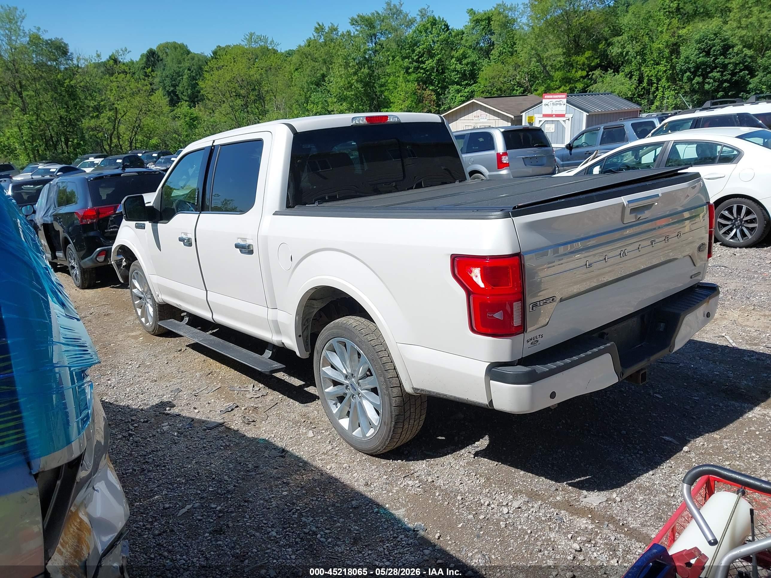 2018 Ford F-150 Limited White vin: 1FTEW1EG8JFB23737