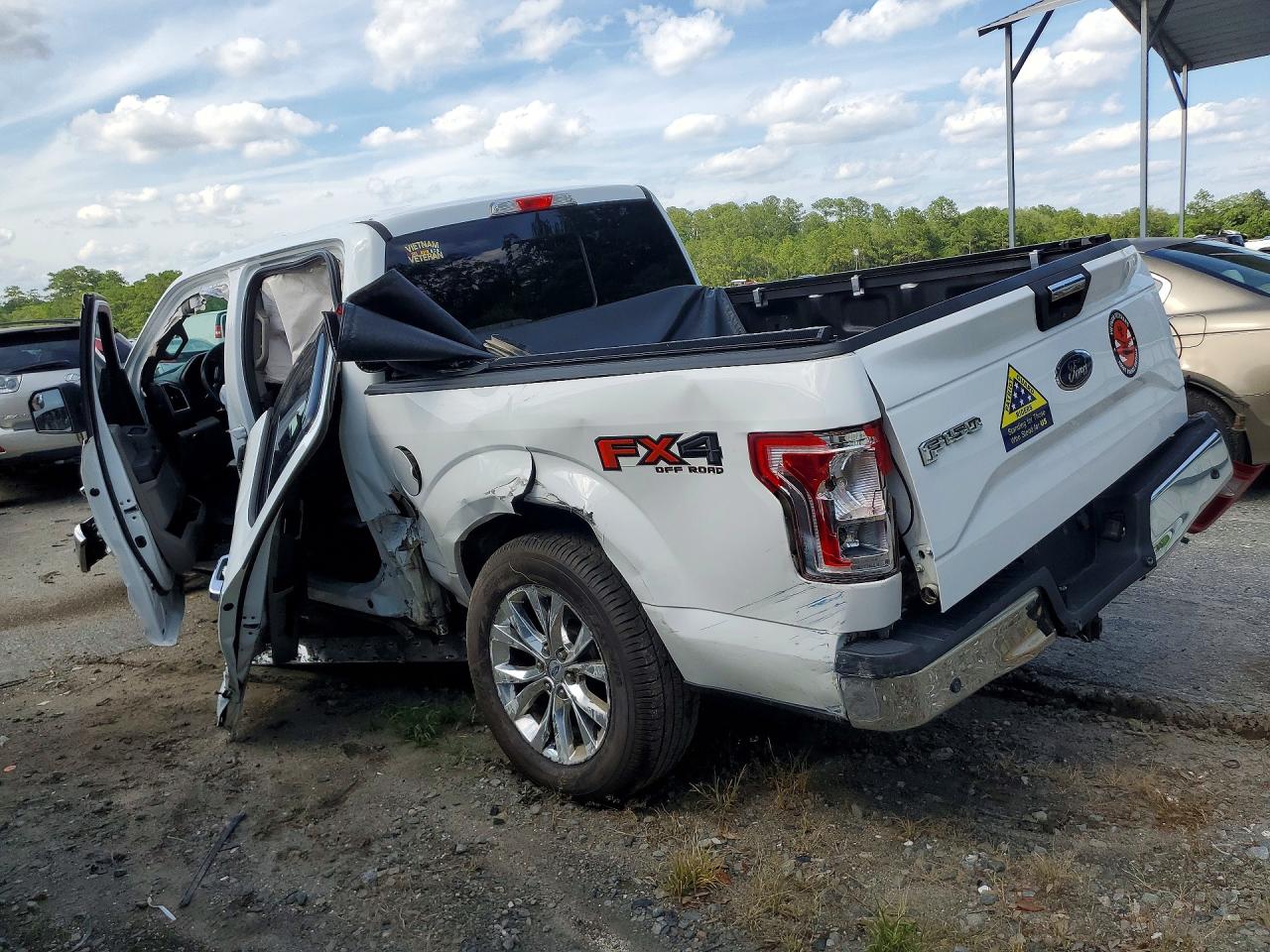 2015 Ford F150 Supercrew White vin: 1FTEW1EG9FFB40005