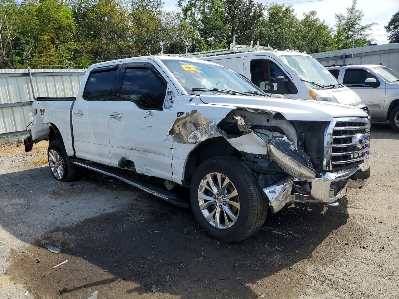 2015 Ford F150 Supercrew White vin: 1FTEW1EG9FFB40005