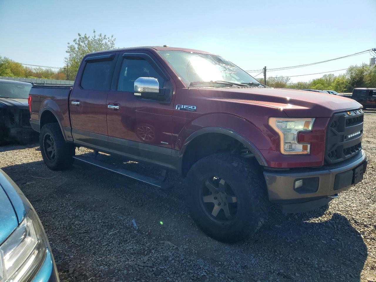 2015 Ford F150 Supercrew Burgundy vin: 1FTEW1EG9FFB53627