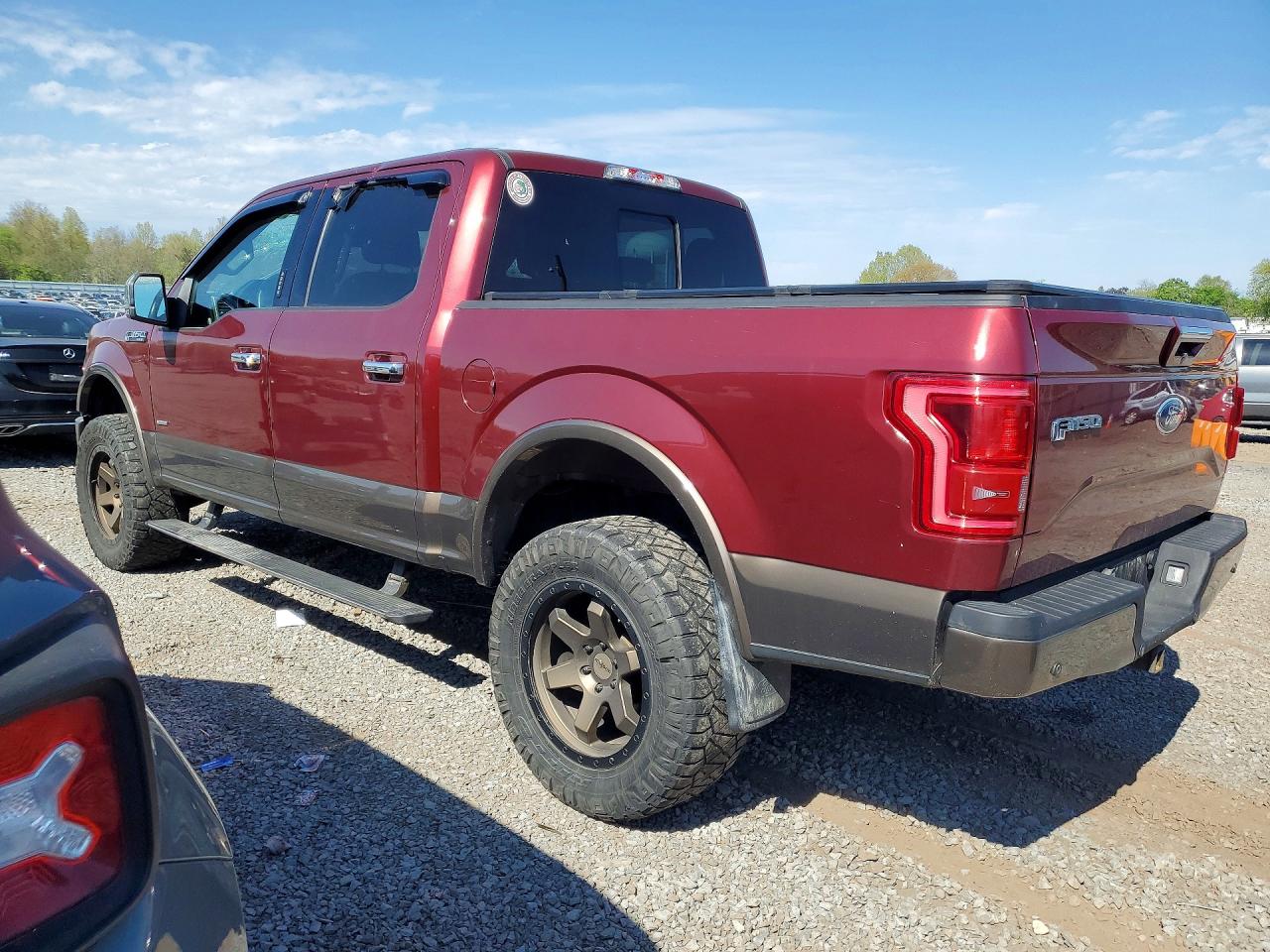 2015 Ford F150 Supercrew Burgundy vin: 1FTEW1EG9FFB53627