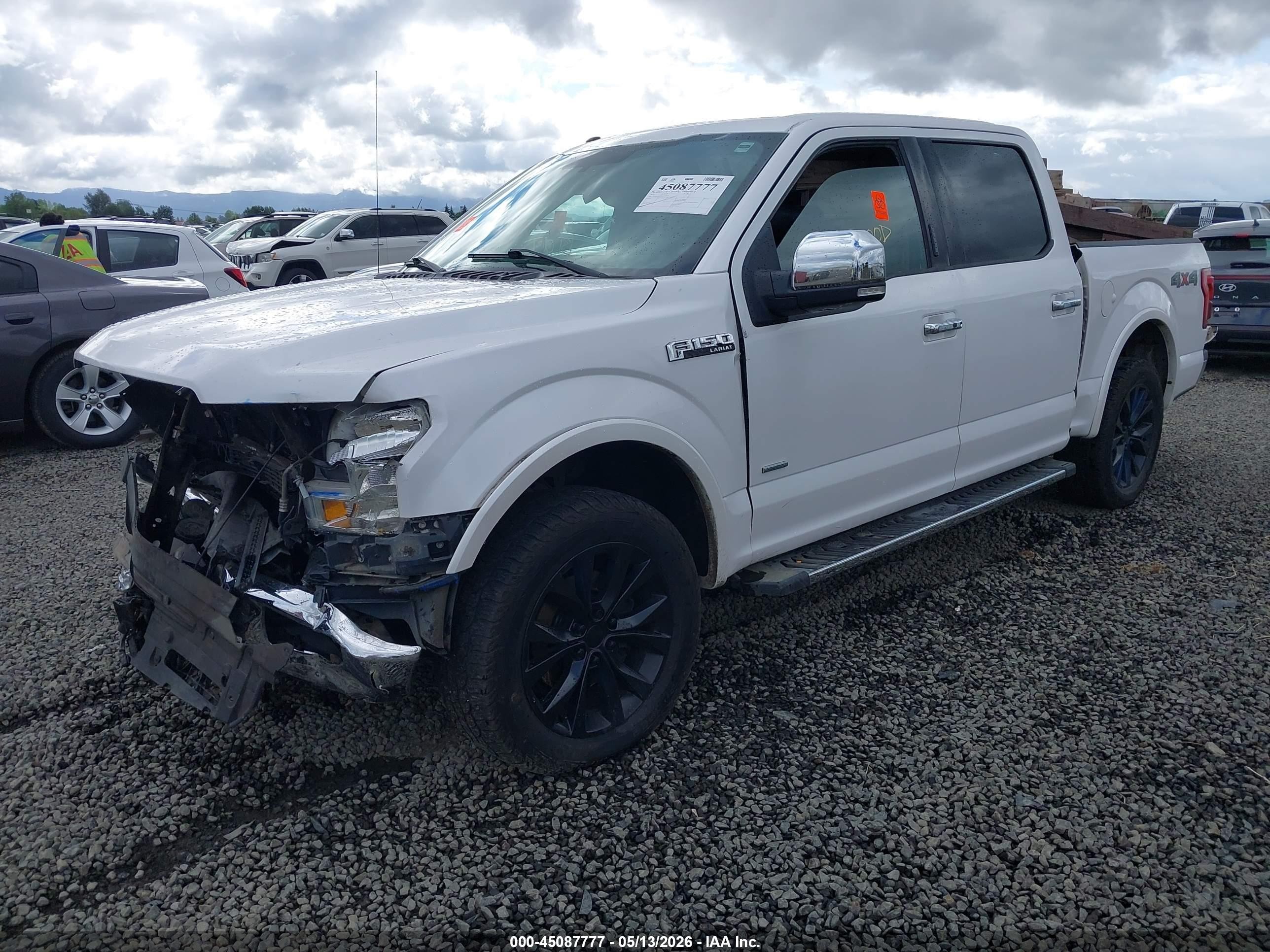 2015 Ford F-150 Lariat Белый vin: 1FTEW1EG9FKD28935