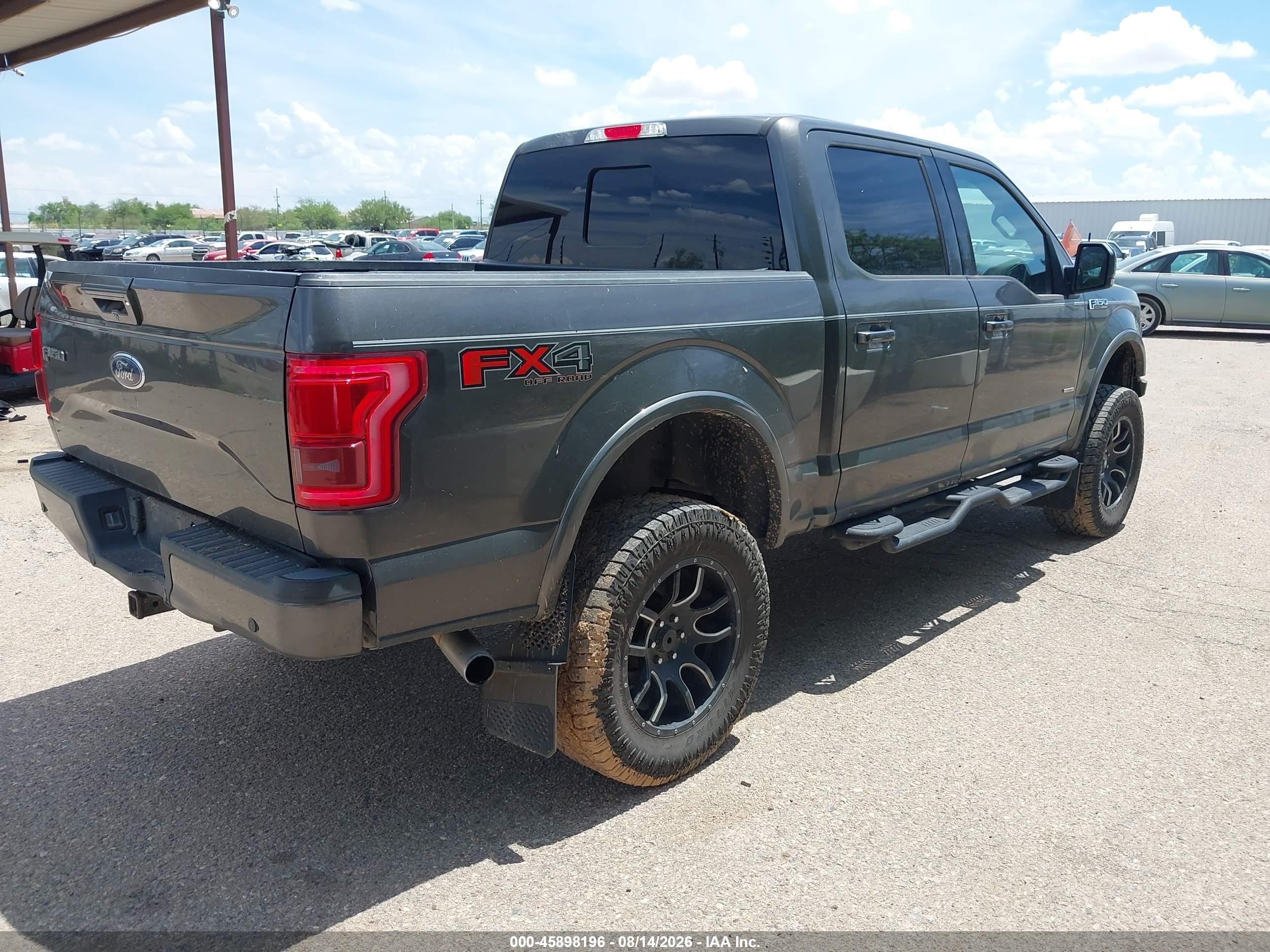 2015 Ford F-150 Lariat Gray vin: 1FTEW1EG9FKD78654
