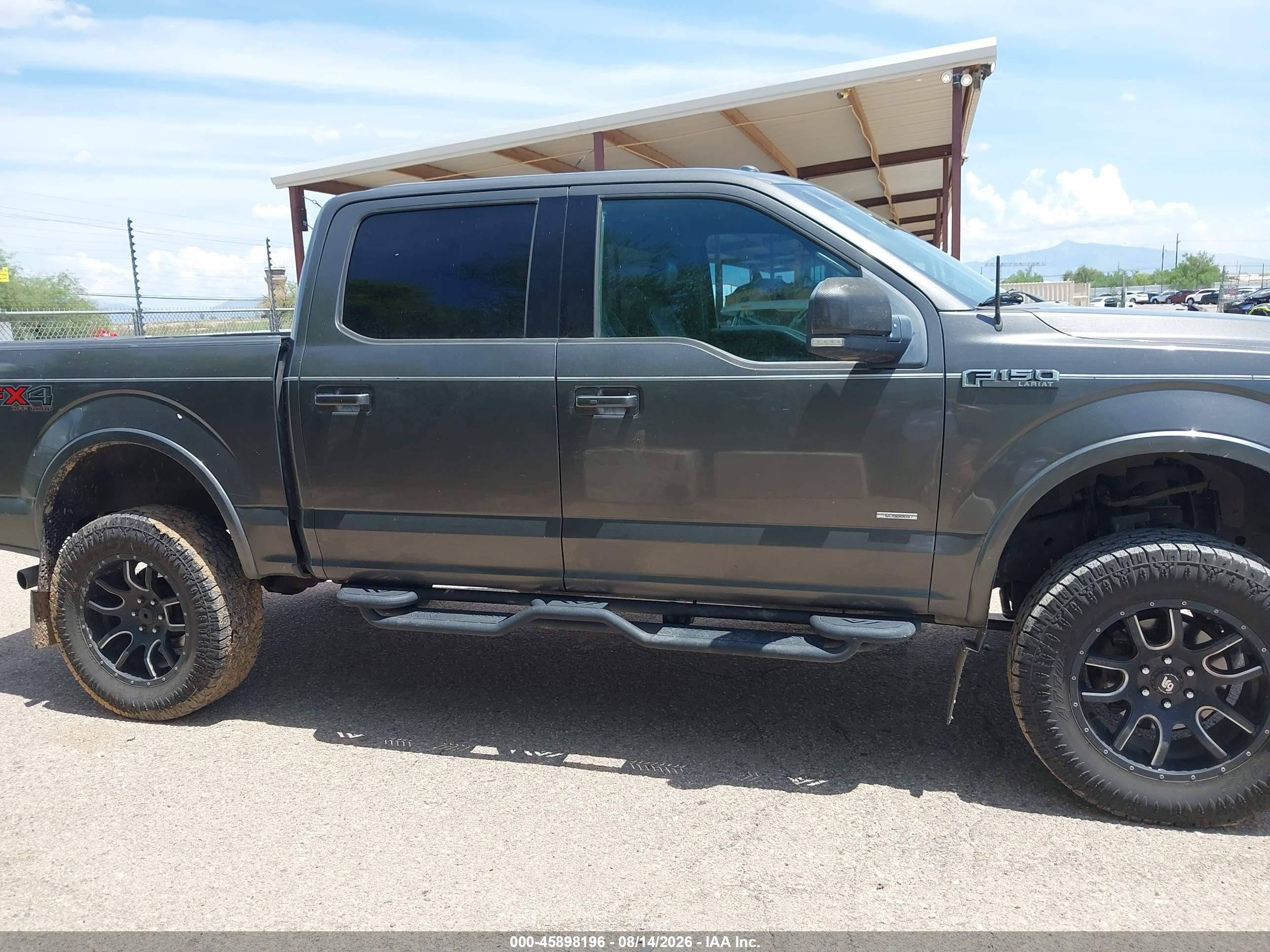 2015 Ford F-150 Lariat Gray vin: 1FTEW1EG9FKD78654