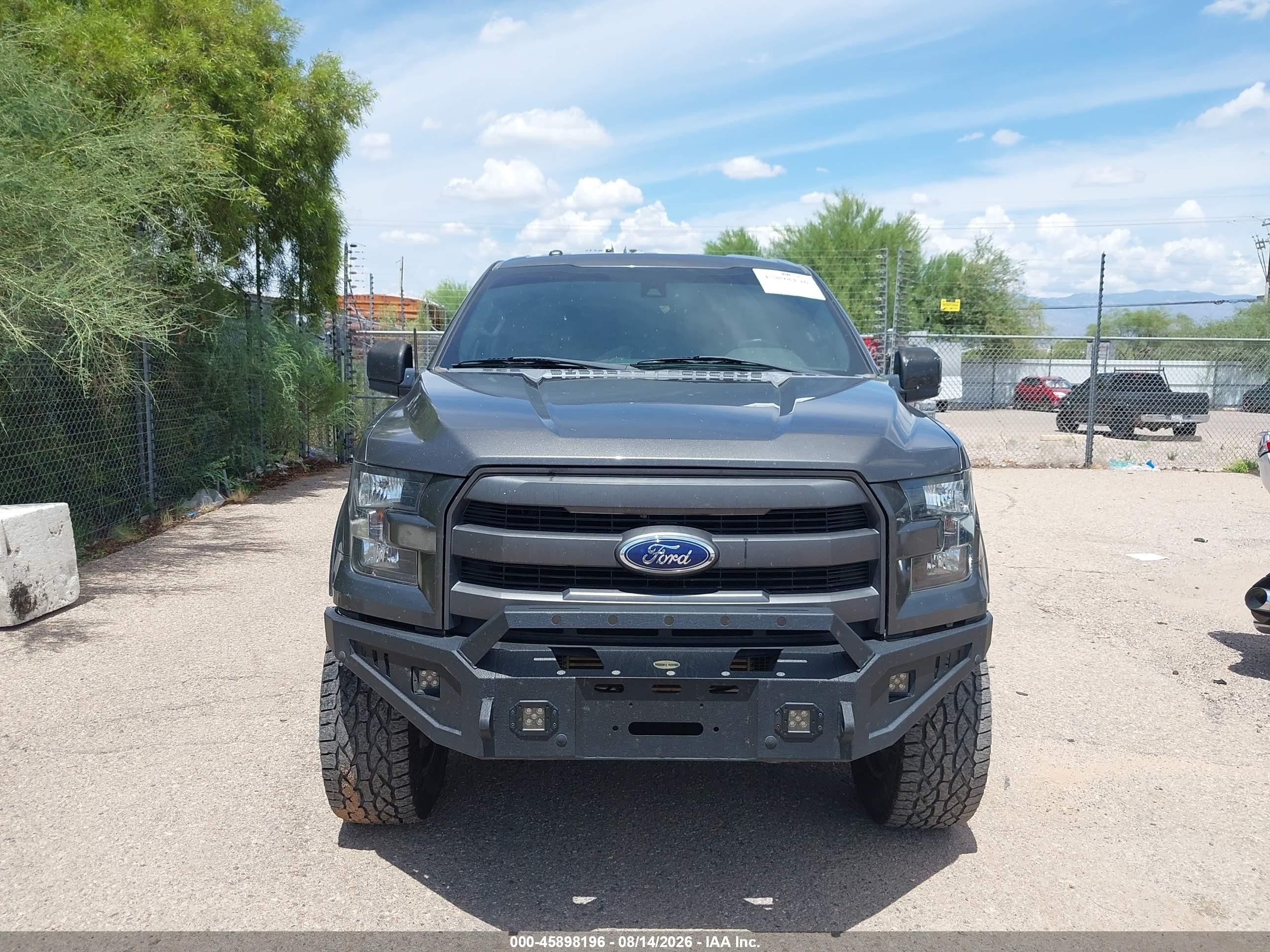 2015 Ford F-150 Lariat Gray vin: 1FTEW1EG9FKD78654