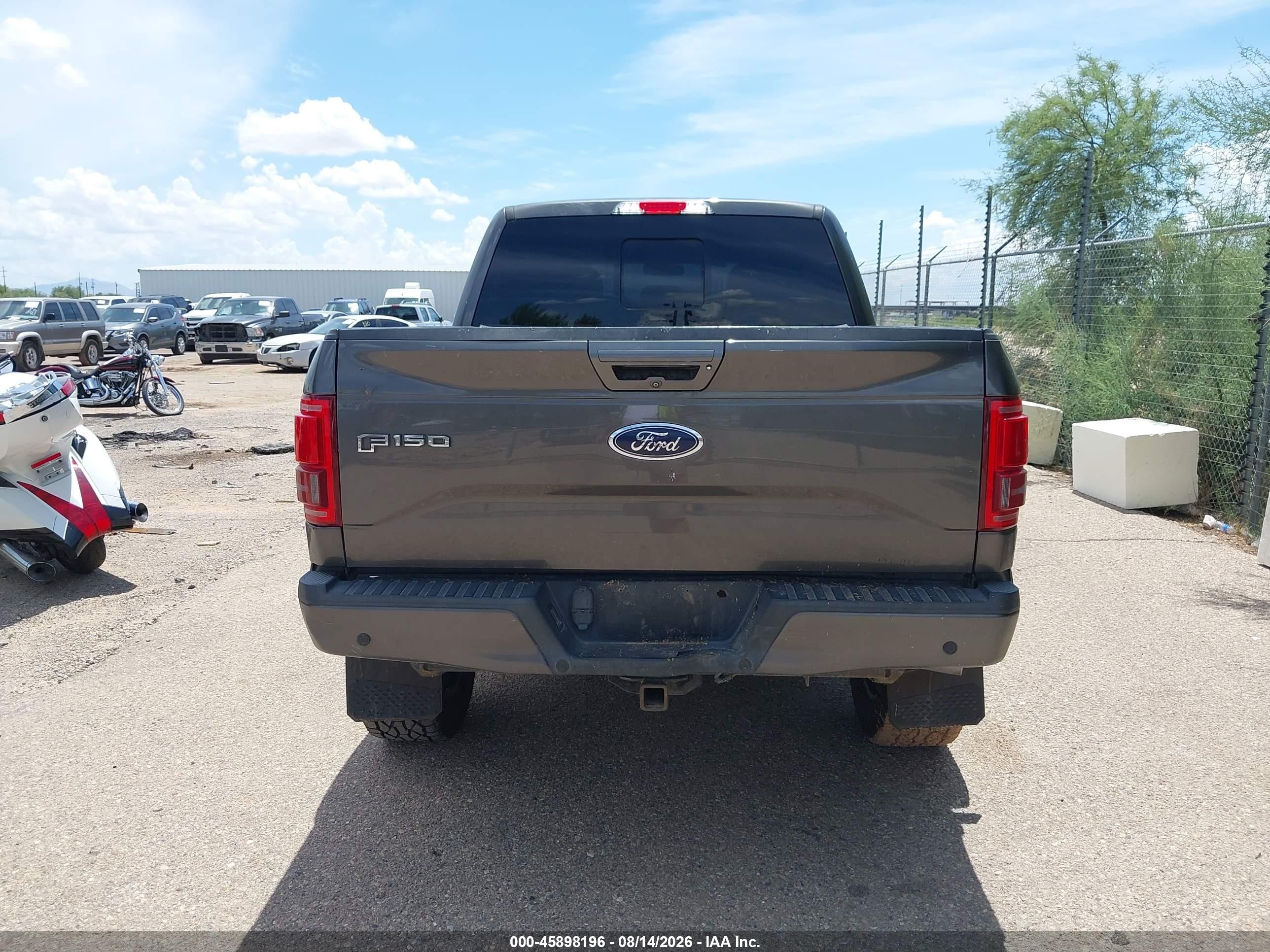 2015 Ford F-150 Lariat Gray vin: 1FTEW1EG9FKD78654