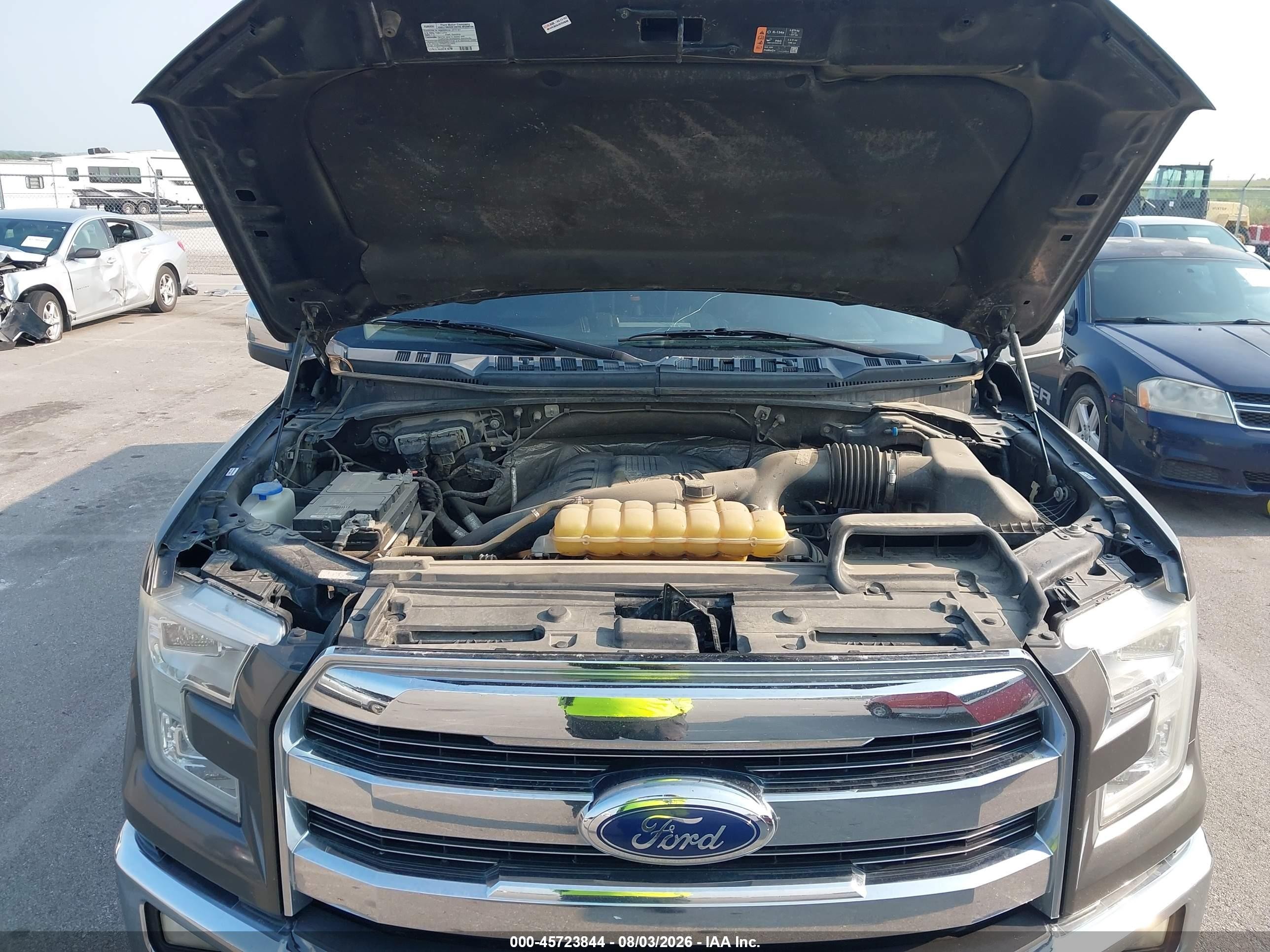 2015 Ford F-150 Lariat Gray vin: 1FTEW1EG9FKE48119