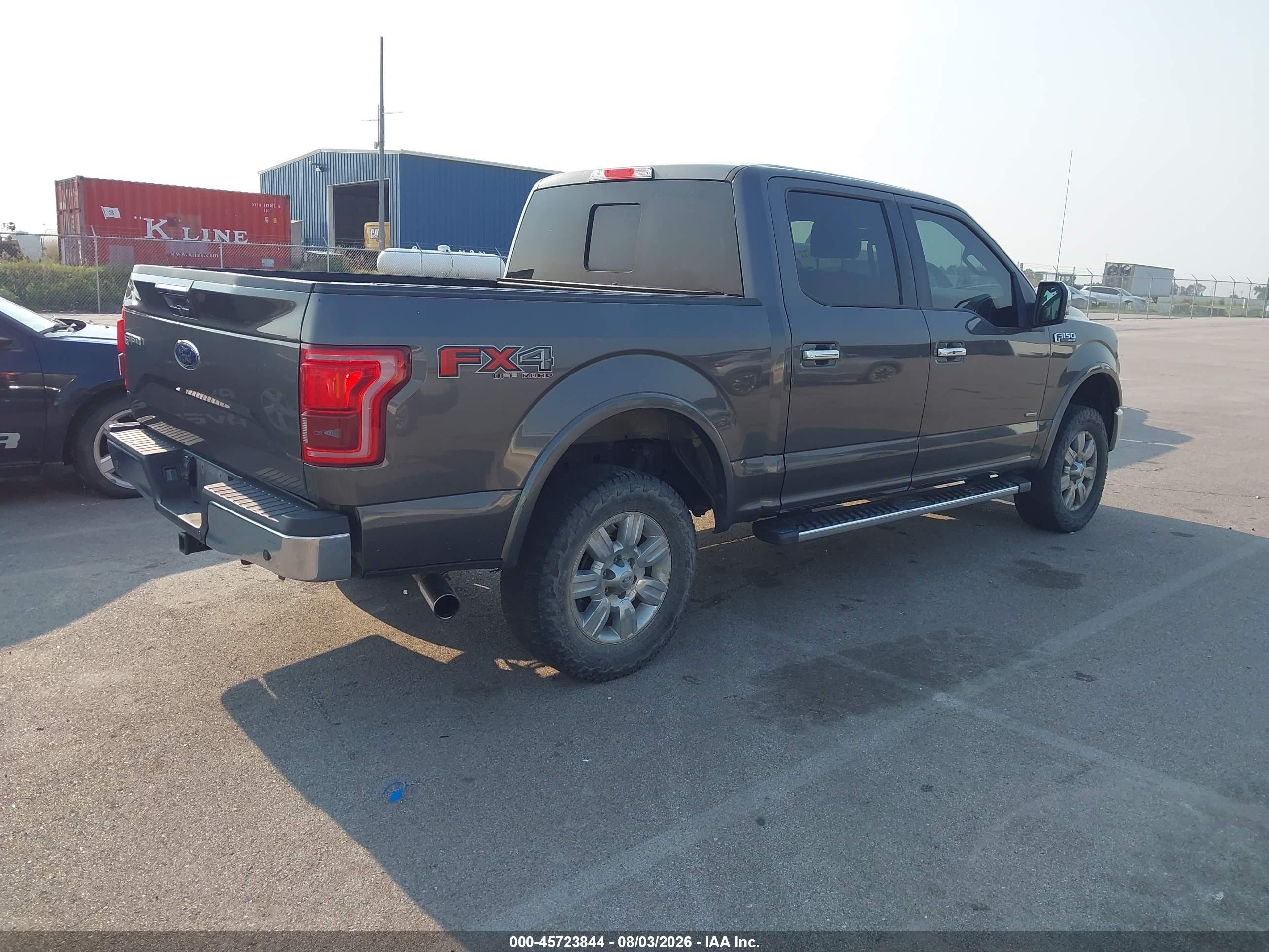 2015 Ford F-150 Lariat Gray vin: 1FTEW1EG9FKE48119