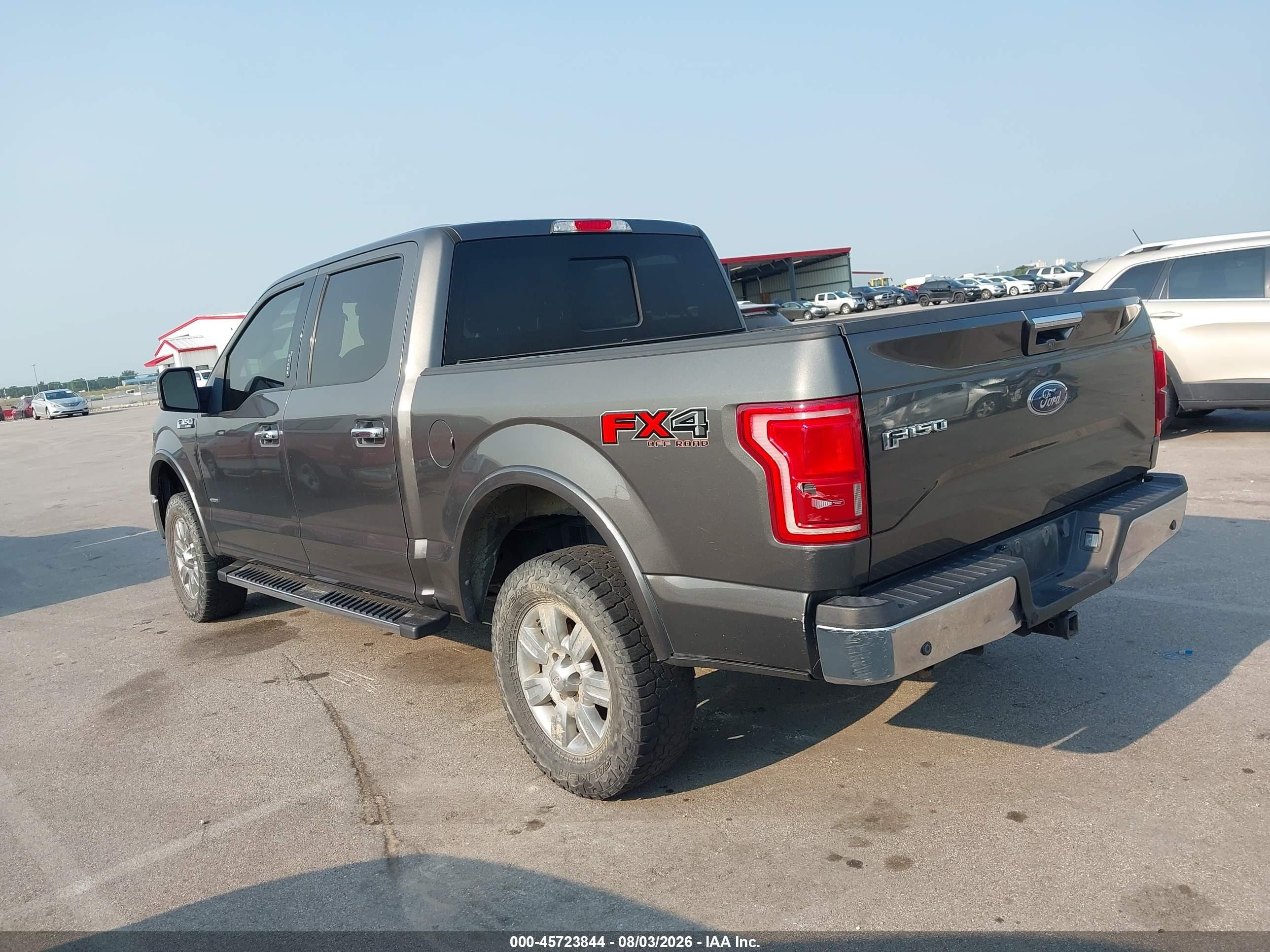 2015 Ford F-150 Lariat Gray vin: 1FTEW1EG9FKE48119