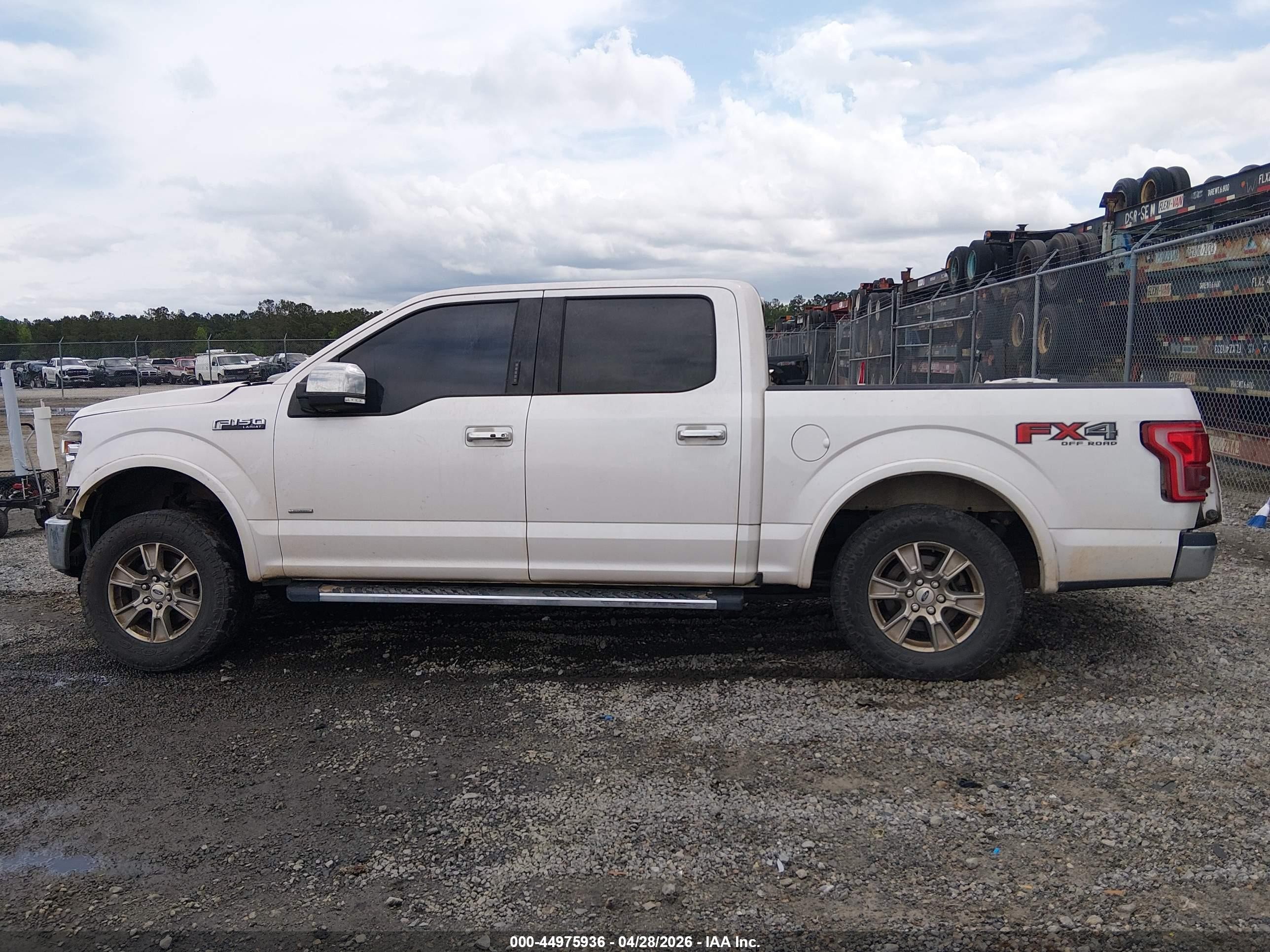 2015 Ford F-150 Lariat Белый vin: 1FTEW1EG9FKE98423
