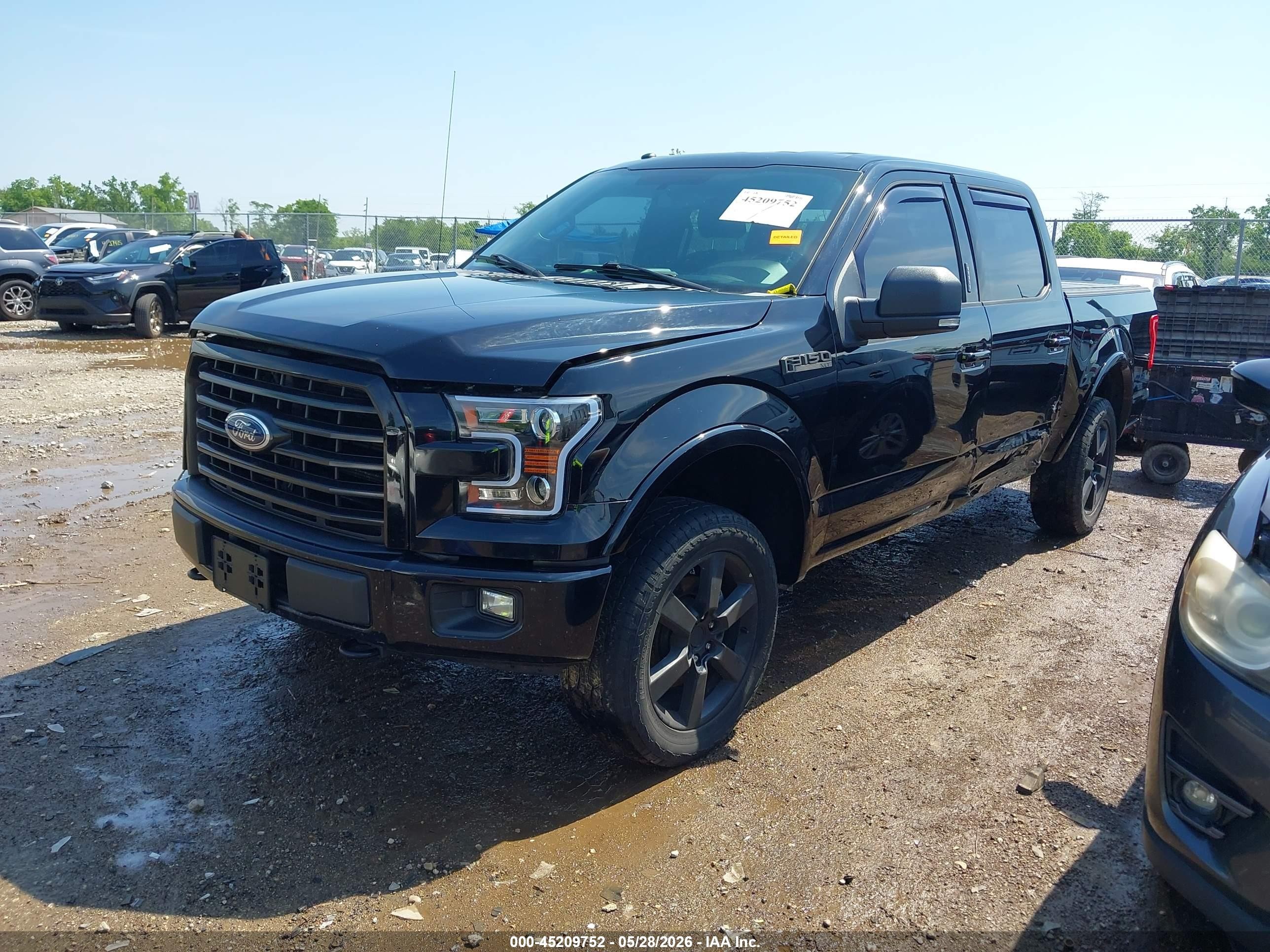 2017 Ford F-150 Xlt Black vin: 1FTEW1EG9HFA43907