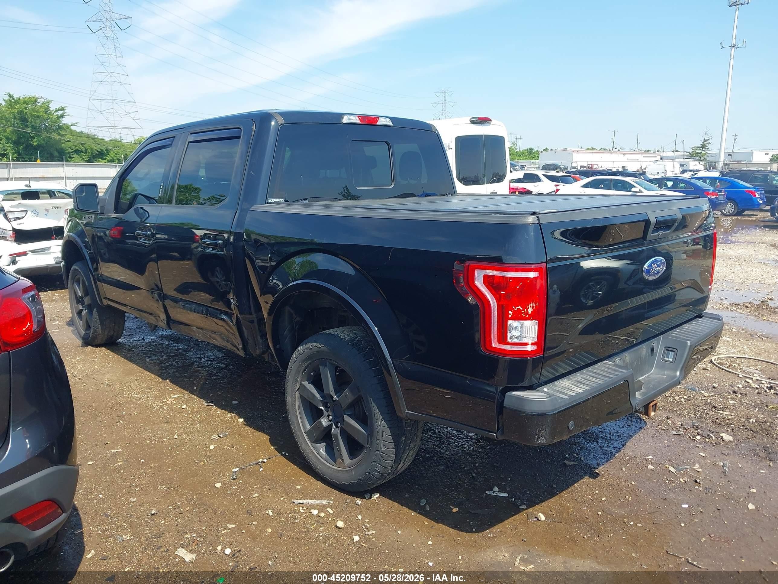 2017 Ford F-150 Xlt Black vin: 1FTEW1EG9HFA43907