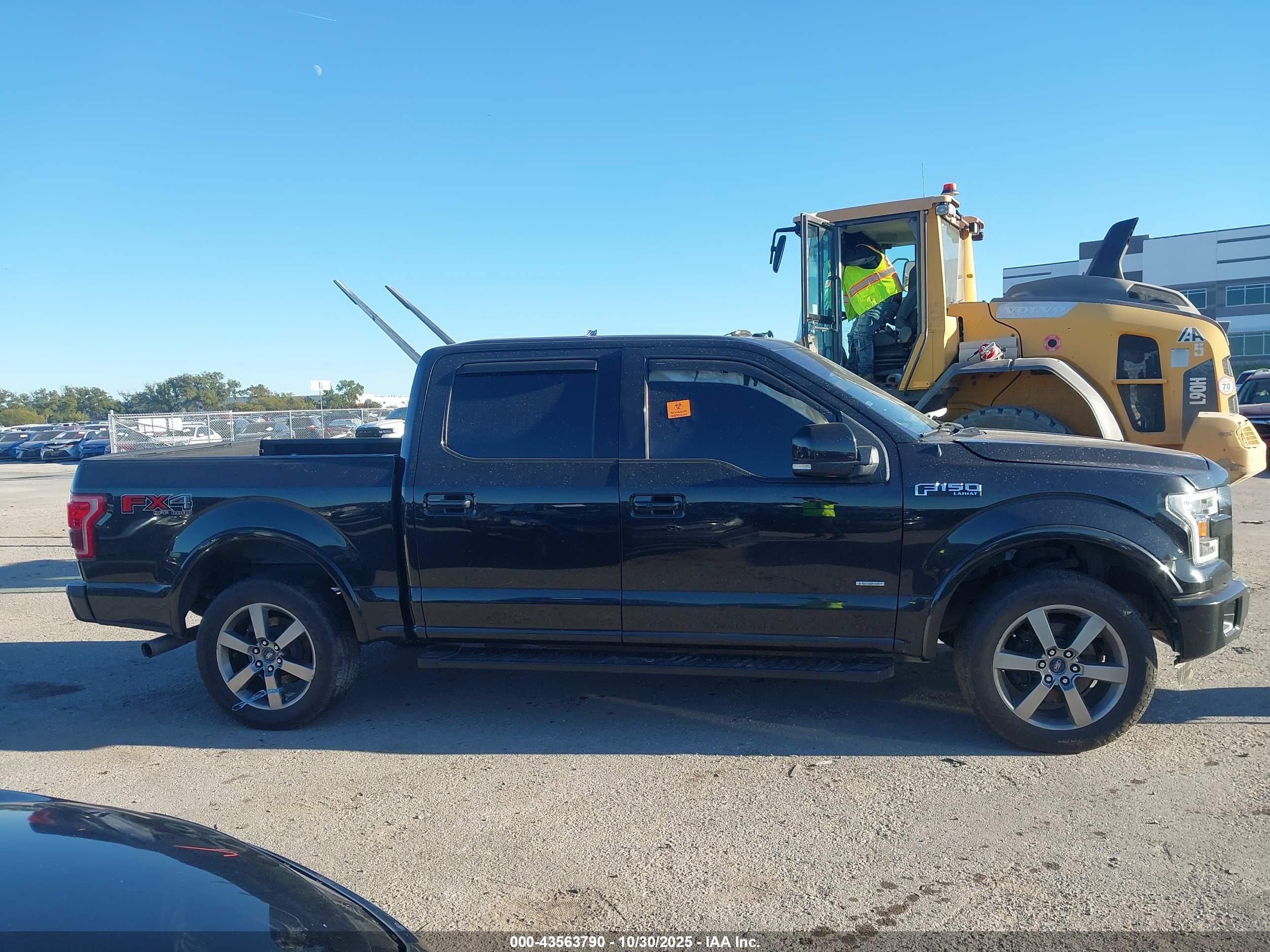 2015 Ford F-150 Lariat Black vin: 1FTEW1EGXFFB11550