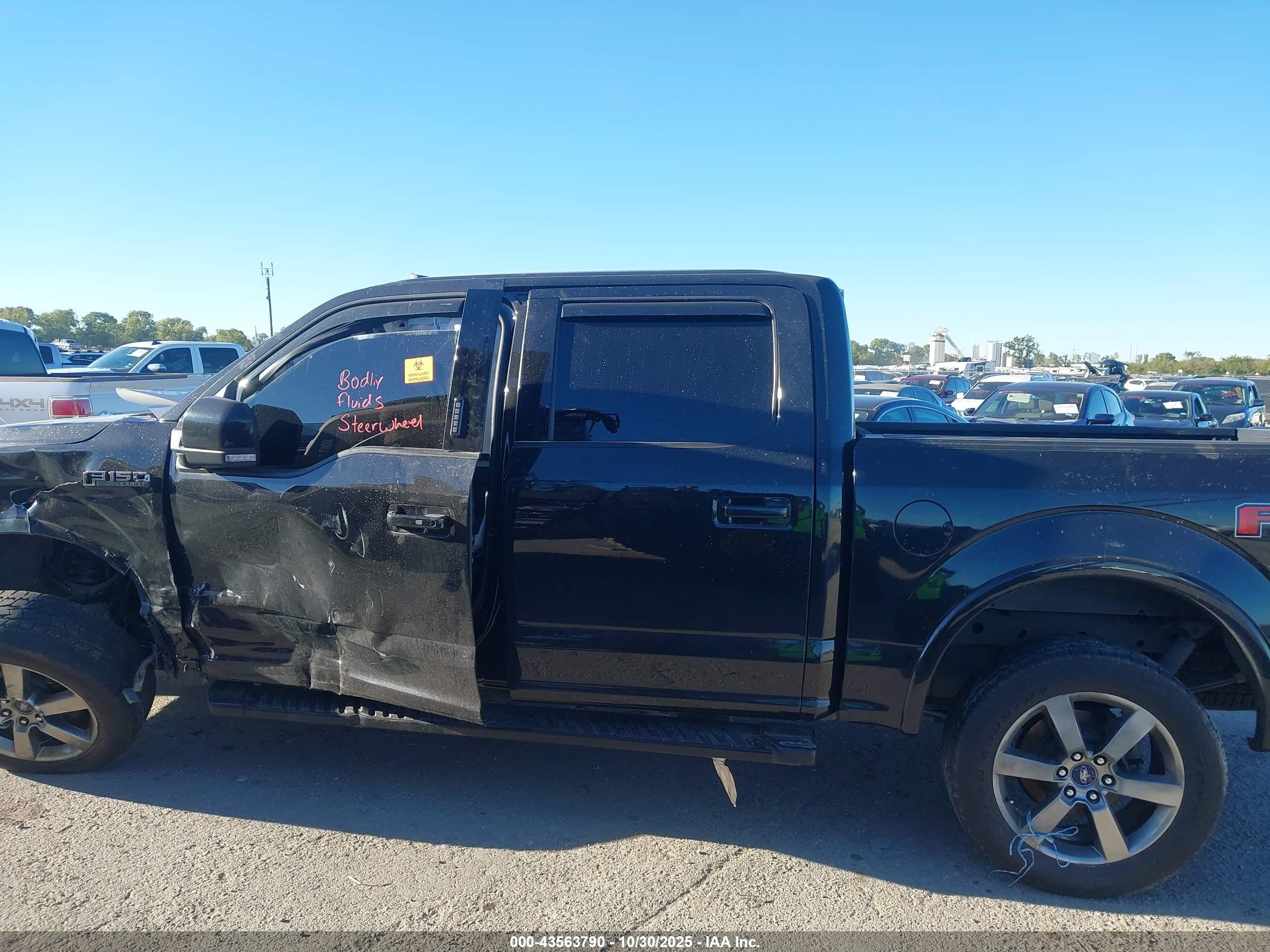 2015 Ford F-150 Lariat Black vin: 1FTEW1EGXFFB11550
