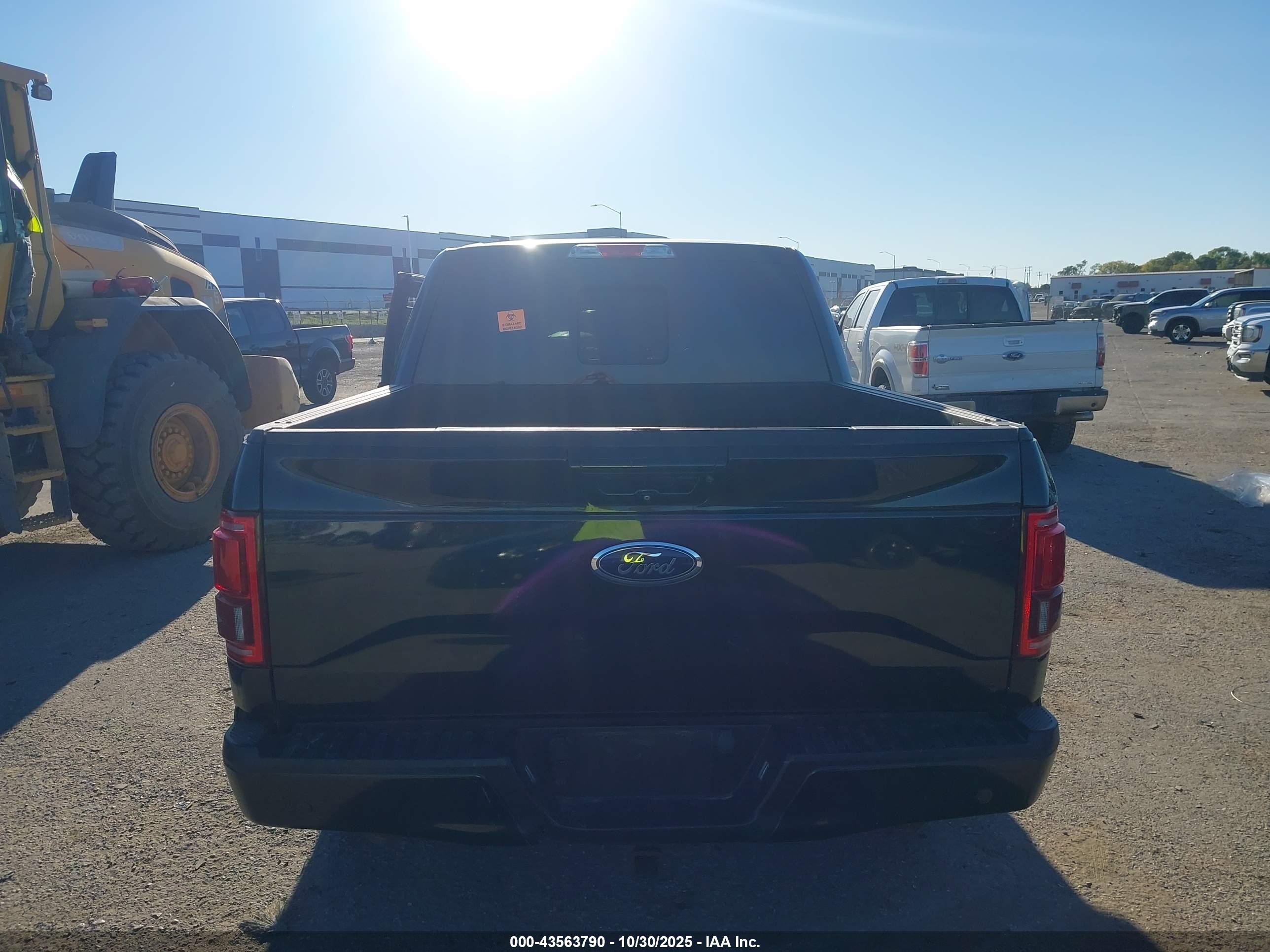 2015 Ford F-150 Lariat Black vin: 1FTEW1EGXFFB11550