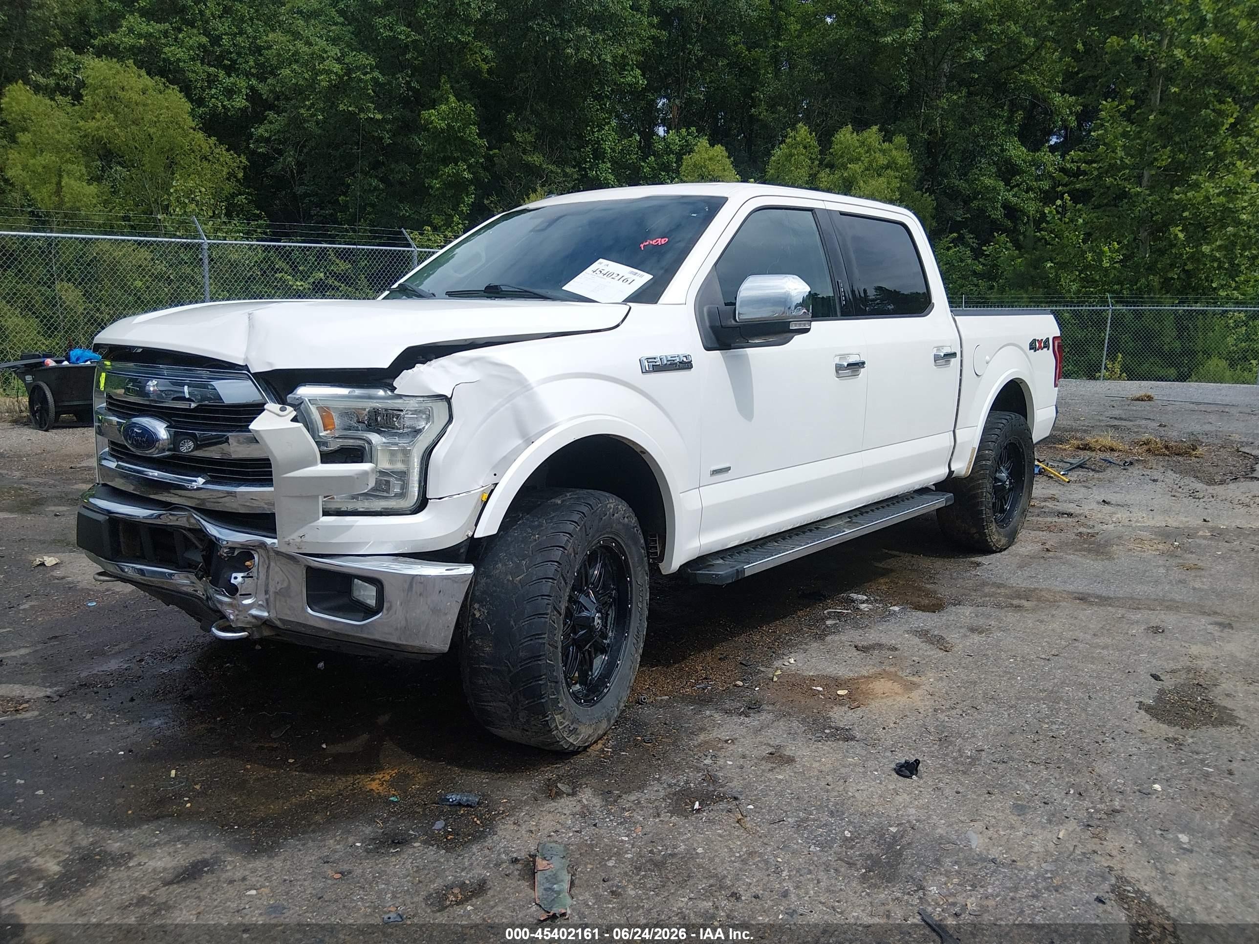 2015 Ford F-150 King Ranch/lariat/platinum/xl/xlt White vin: 1FTEW1EGXFFB47223
