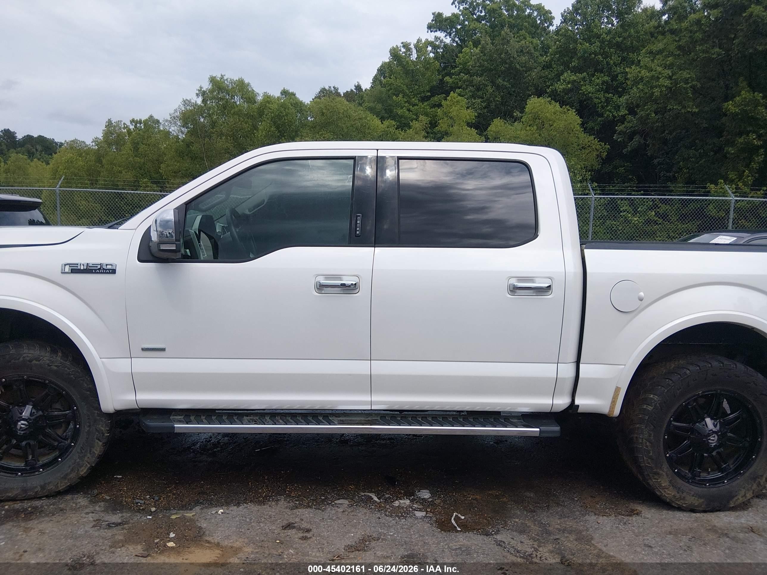 2015 Ford F-150 King Ranch/lariat/platinum/xl/xlt White vin: 1FTEW1EGXFFB47223