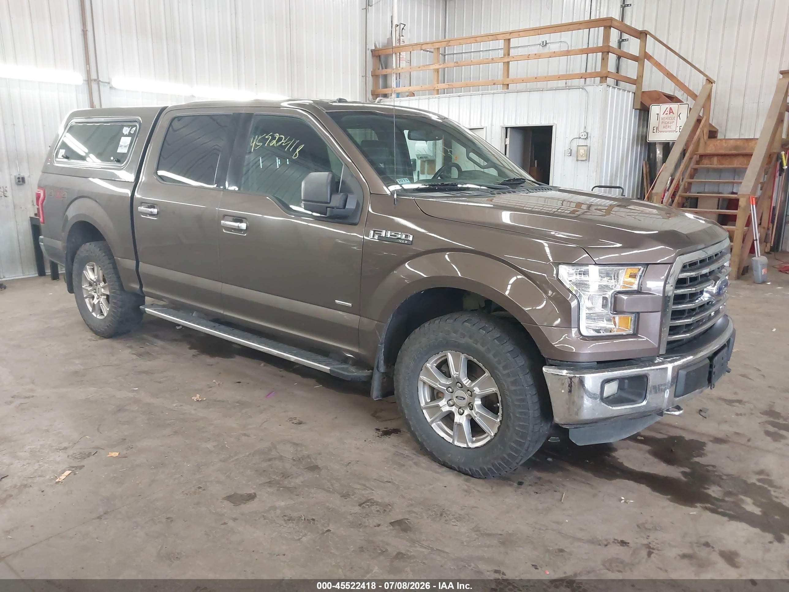 2015 Ford F-150 Xlt Brown vin: 1FTEW1EGXFFB83316