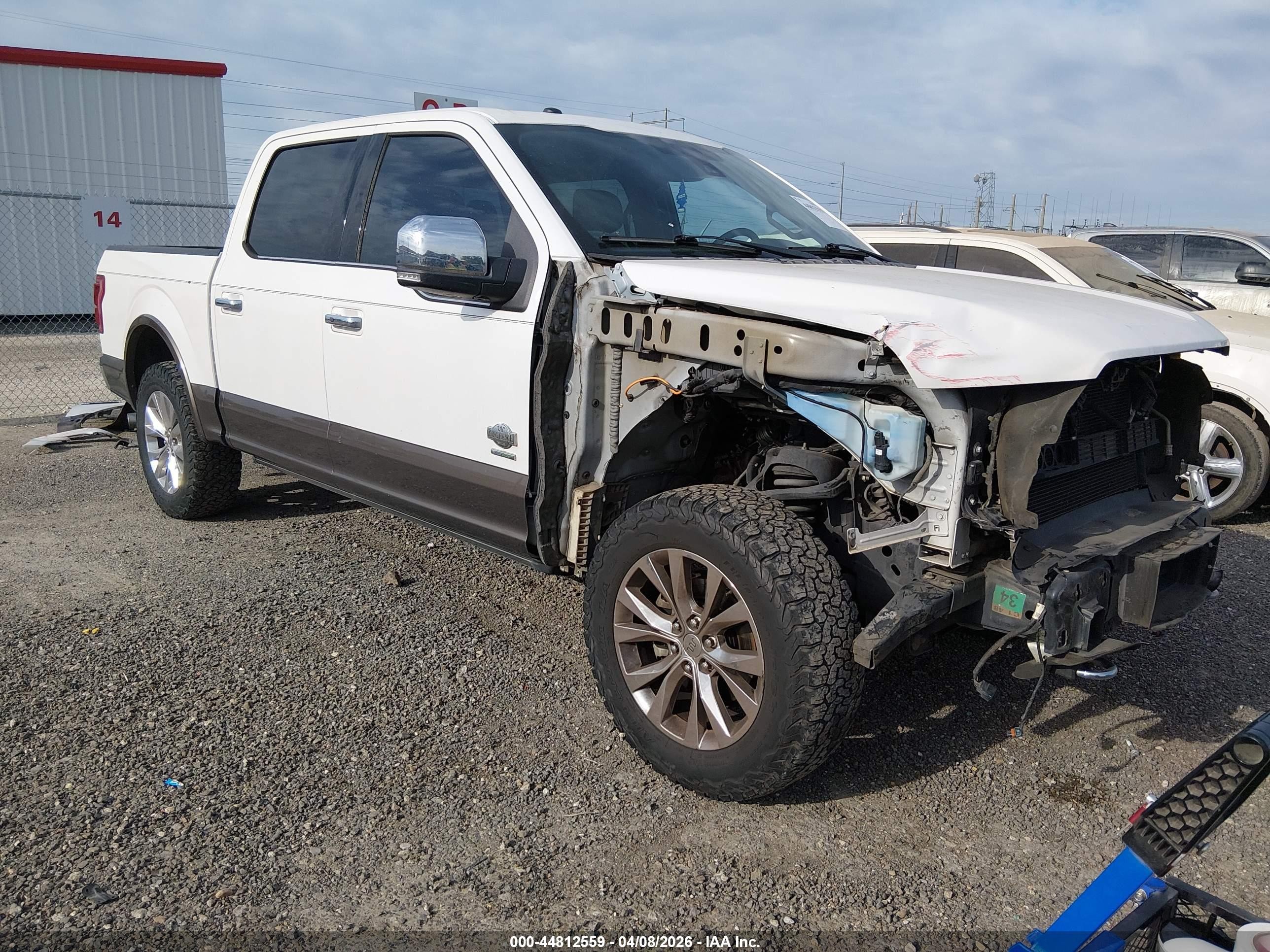 2015 Ford F-150 King Ranch White vin: 1FTEW1EGXFFB90508