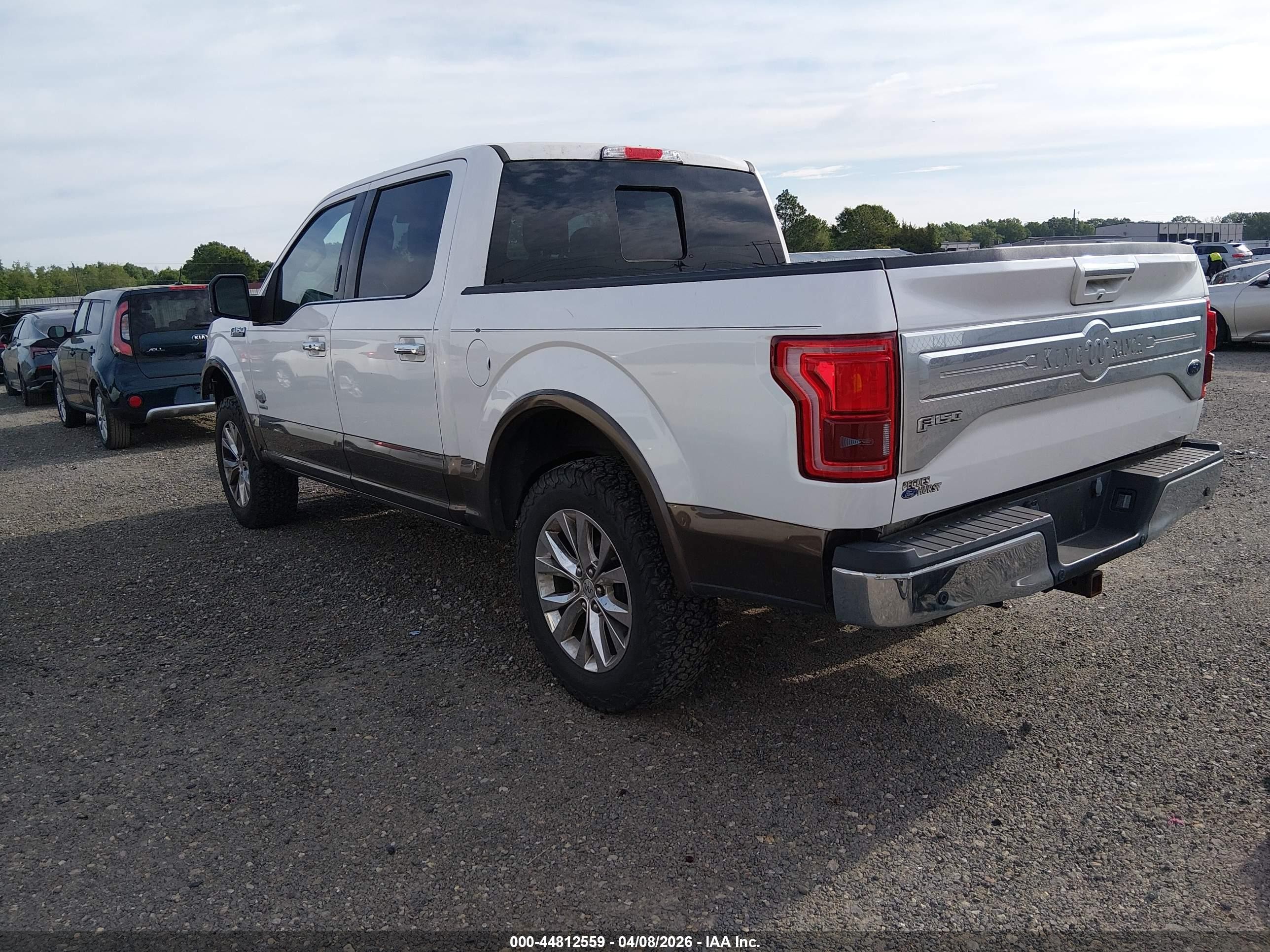 2015 Ford F-150 King Ranch White vin: 1FTEW1EGXFFB90508