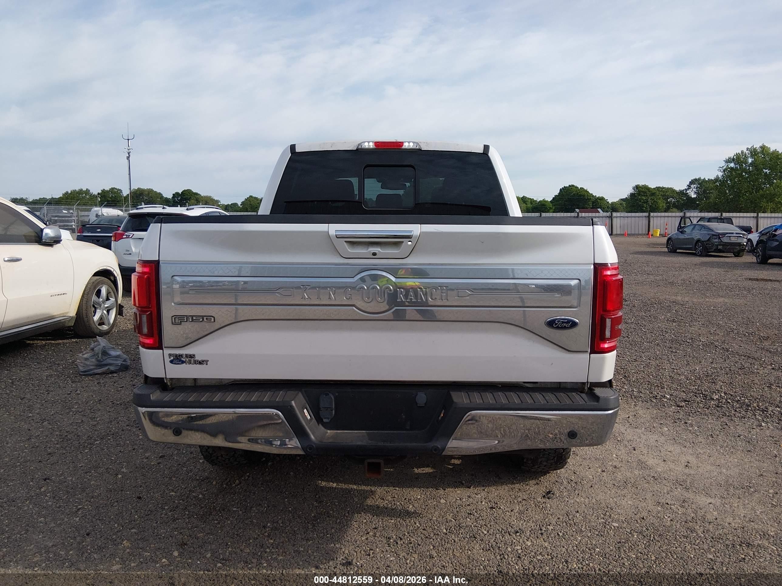 2015 Ford F-150 King Ranch White vin: 1FTEW1EGXFFB90508