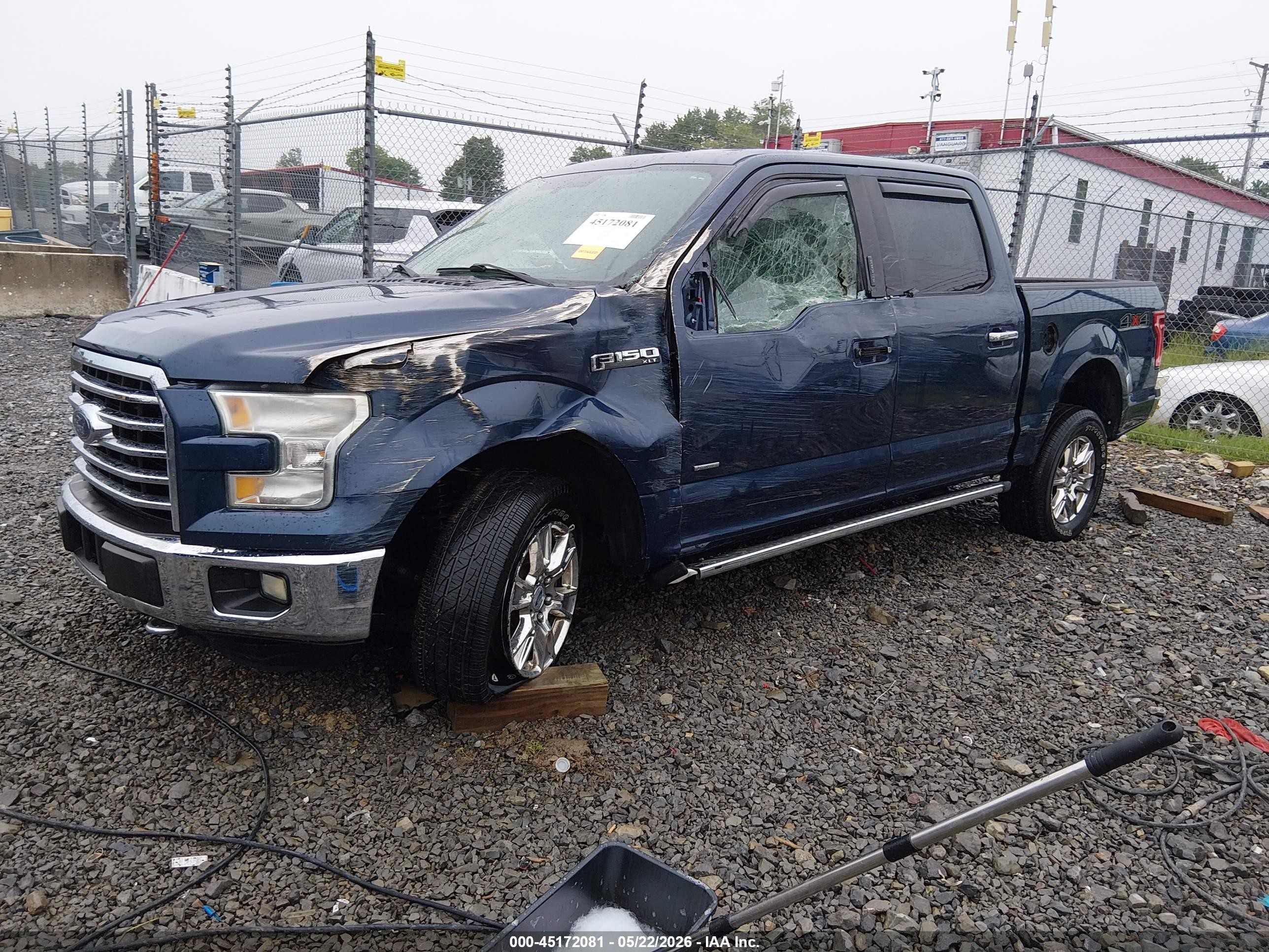 2015 Ford F-150 Xlt Blue vin: 1FTEW1EGXFFC21174